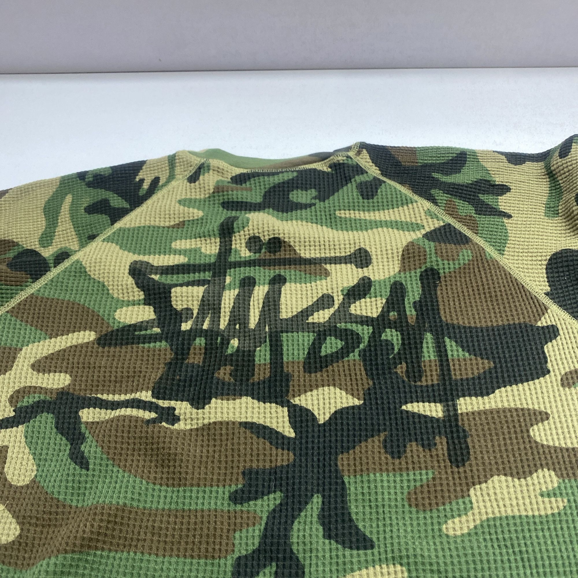 Stussy Stussy Camo Waffle Thermal Long Sleeve T-Shirt Size XXL Size US XXL / EU 58 / 5 - 6 Thumbnail