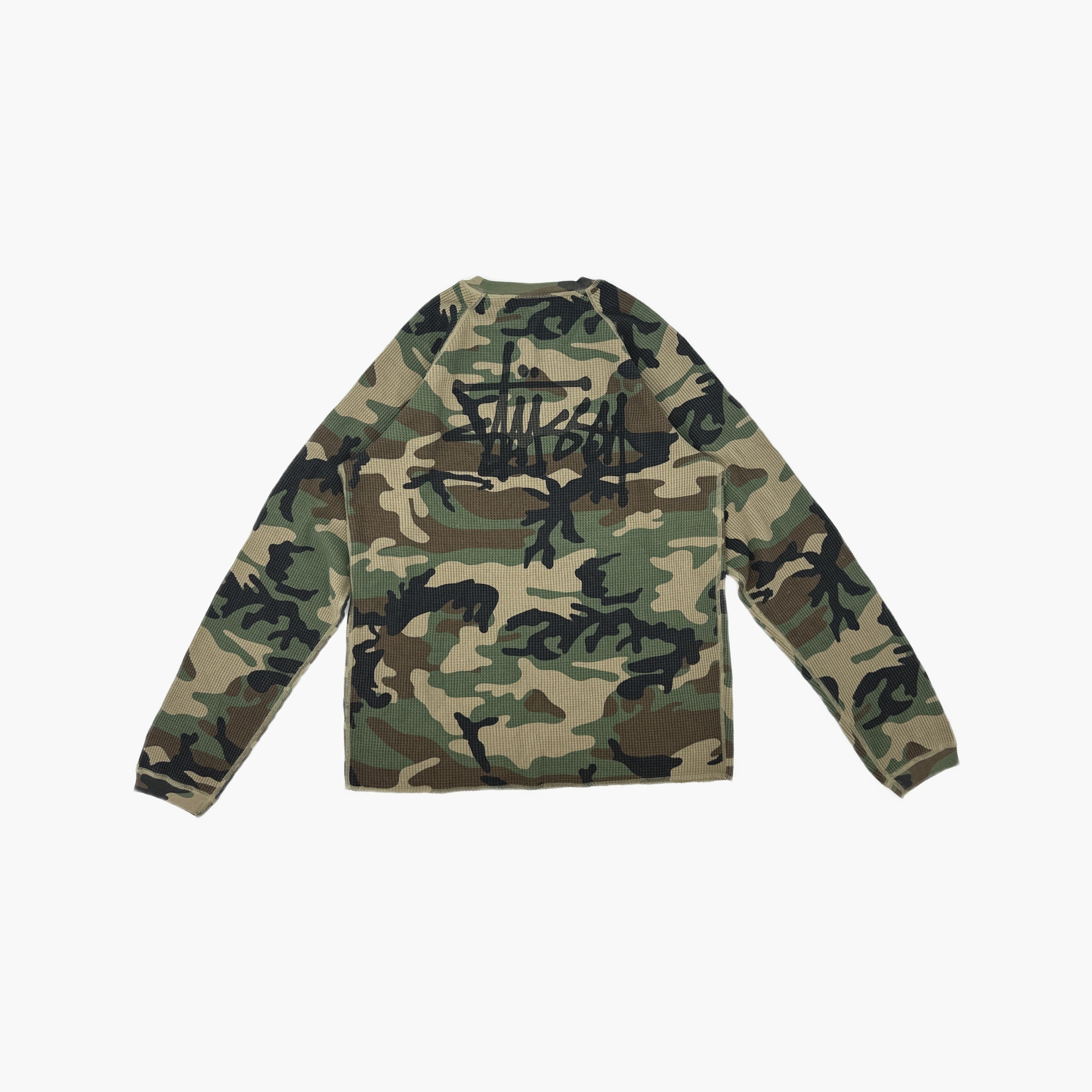 Stussy Stussy Camo Waffle Thermal Long Sleeve T-Shirt Size XXL Size US XXL / EU 58 / 5 - 2 Thumbnail
