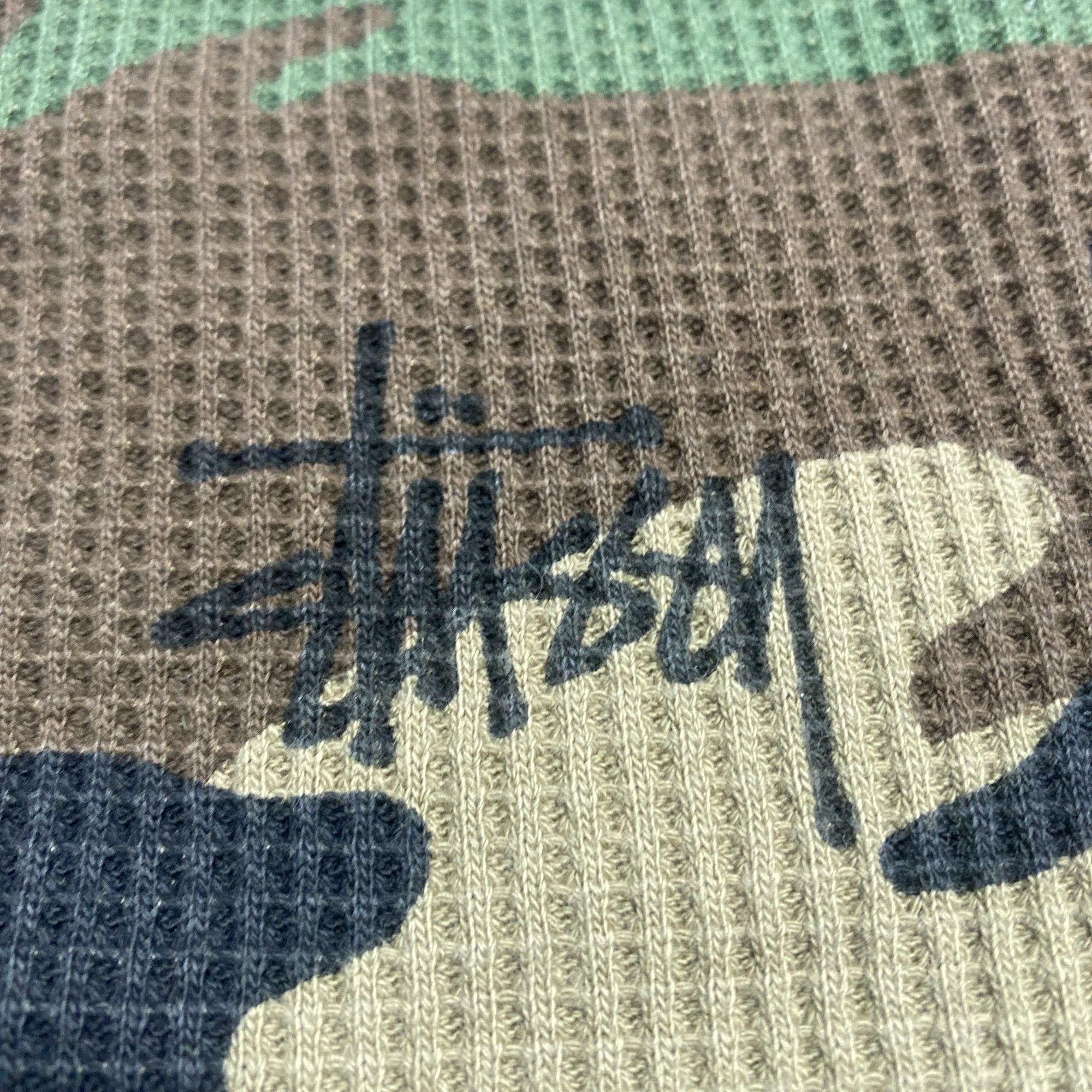 Stussy Stussy Camo Waffle Thermal Long Sleeve T-Shirt Size XXL Size US XXL / EU 58 / 5 - 4 Thumbnail