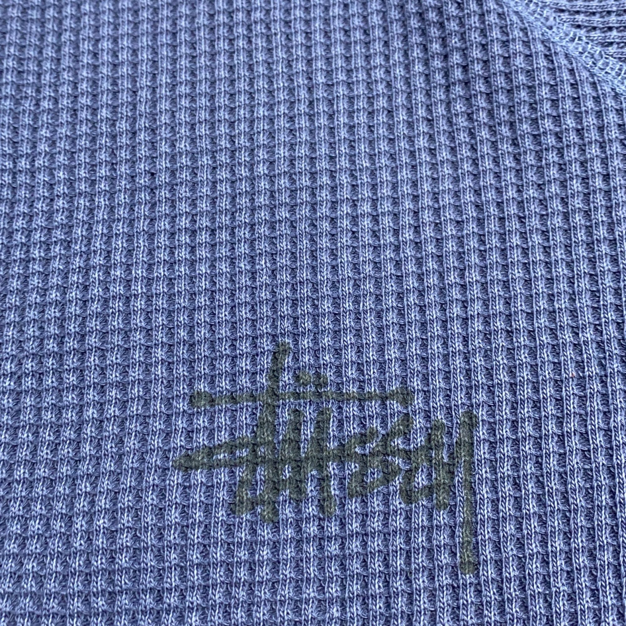 Stussy Stussy Logo Waffle Long Sleeve T-Shirt Size L Size US L / EU 52-54 / 3 - 4 Thumbnail