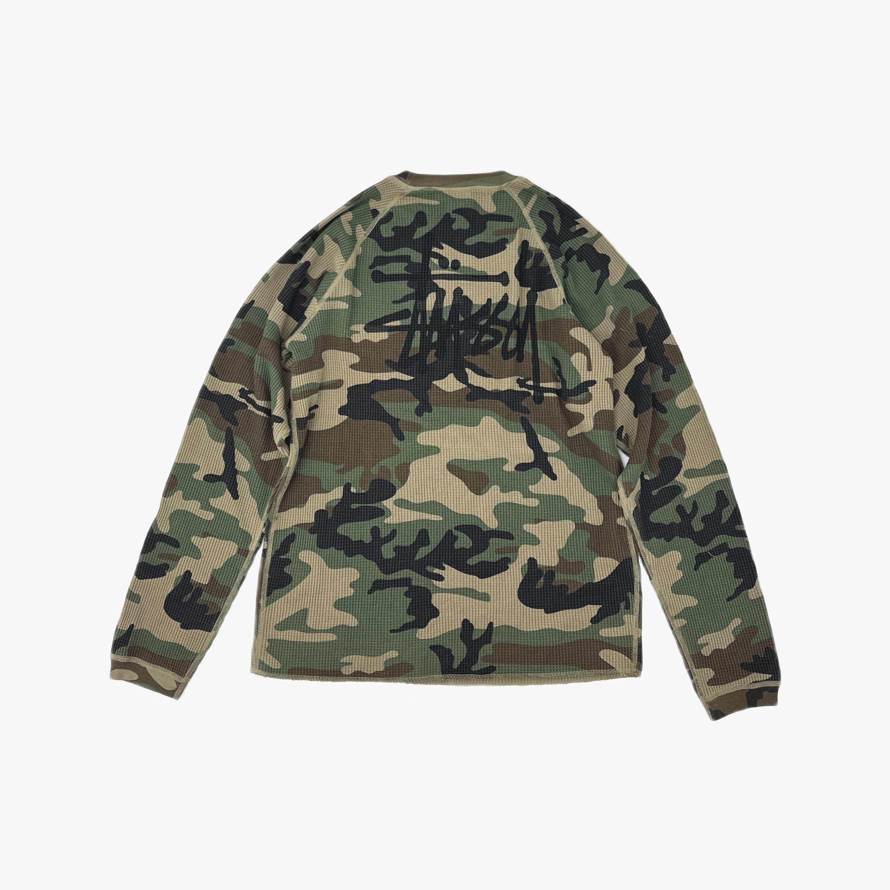 Stussy Stussy Camo Waffle Long Sleeve T-Shirt Size XL Size US XL / EU 56 / 4 - 2 Thumbnail