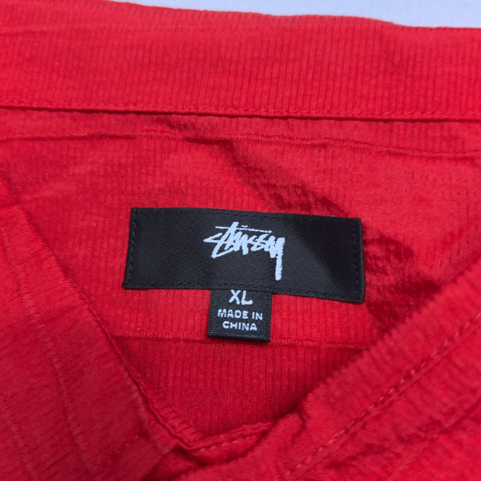 Stussy Stussy Red Textured Button Up Shirt Size XL Size US XL / EU 56 / 4 - 3 Thumbnail