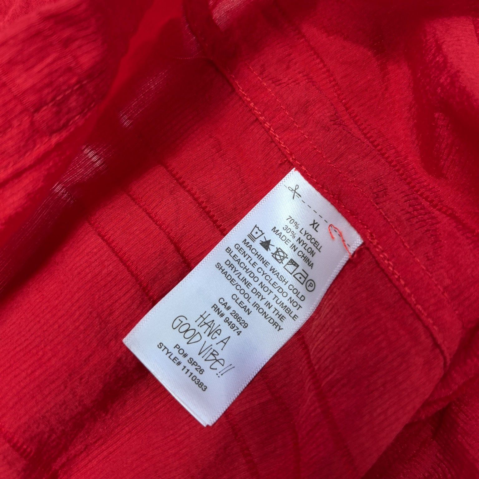 Stussy Stussy Red Textured Button Up Shirt Size XL Size US XL / EU 56 / 4 - 5 Thumbnail