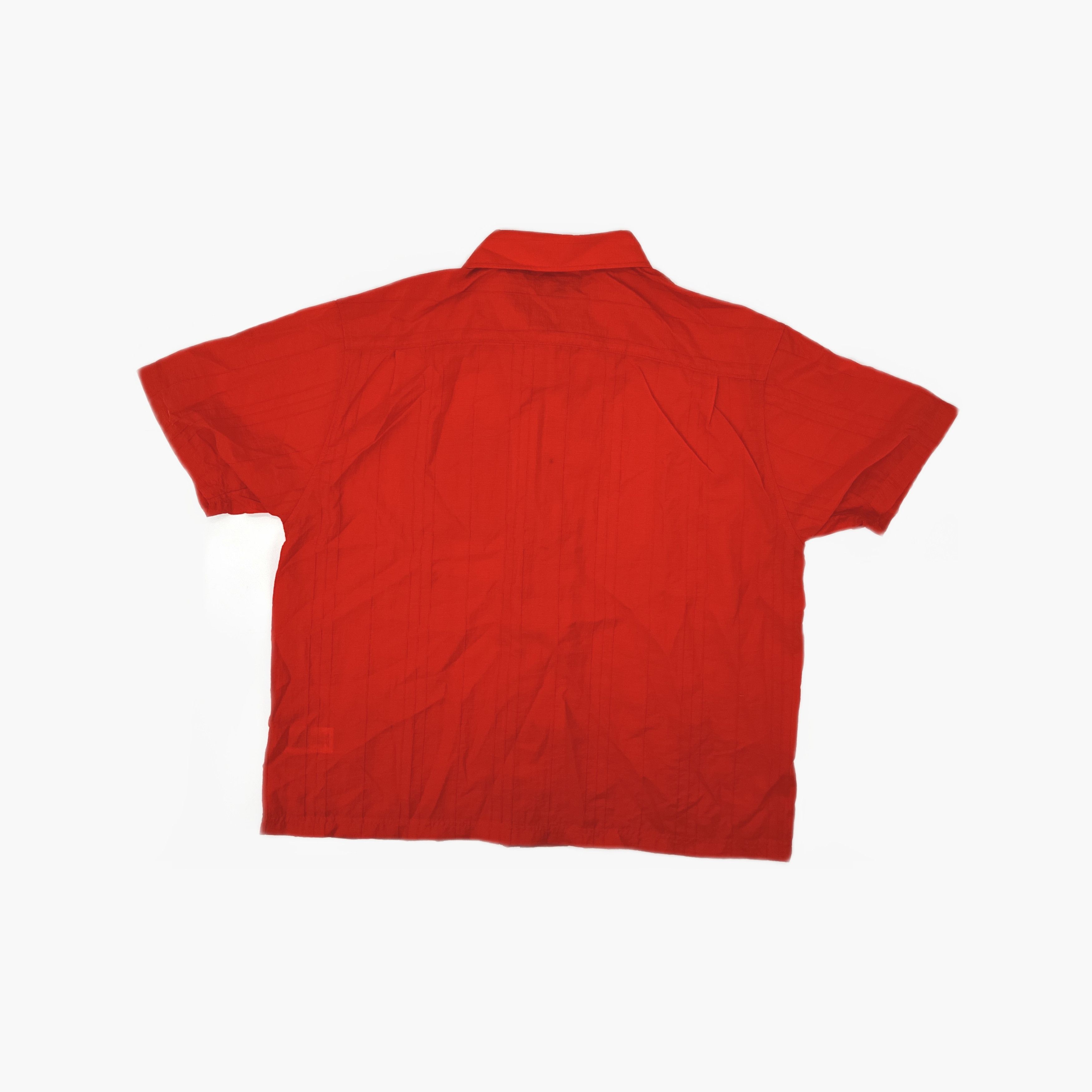 Stussy Stussy Red Textured Button Up Shirt Size XL Size US XL / EU 56 / 4 - 2 Thumbnail