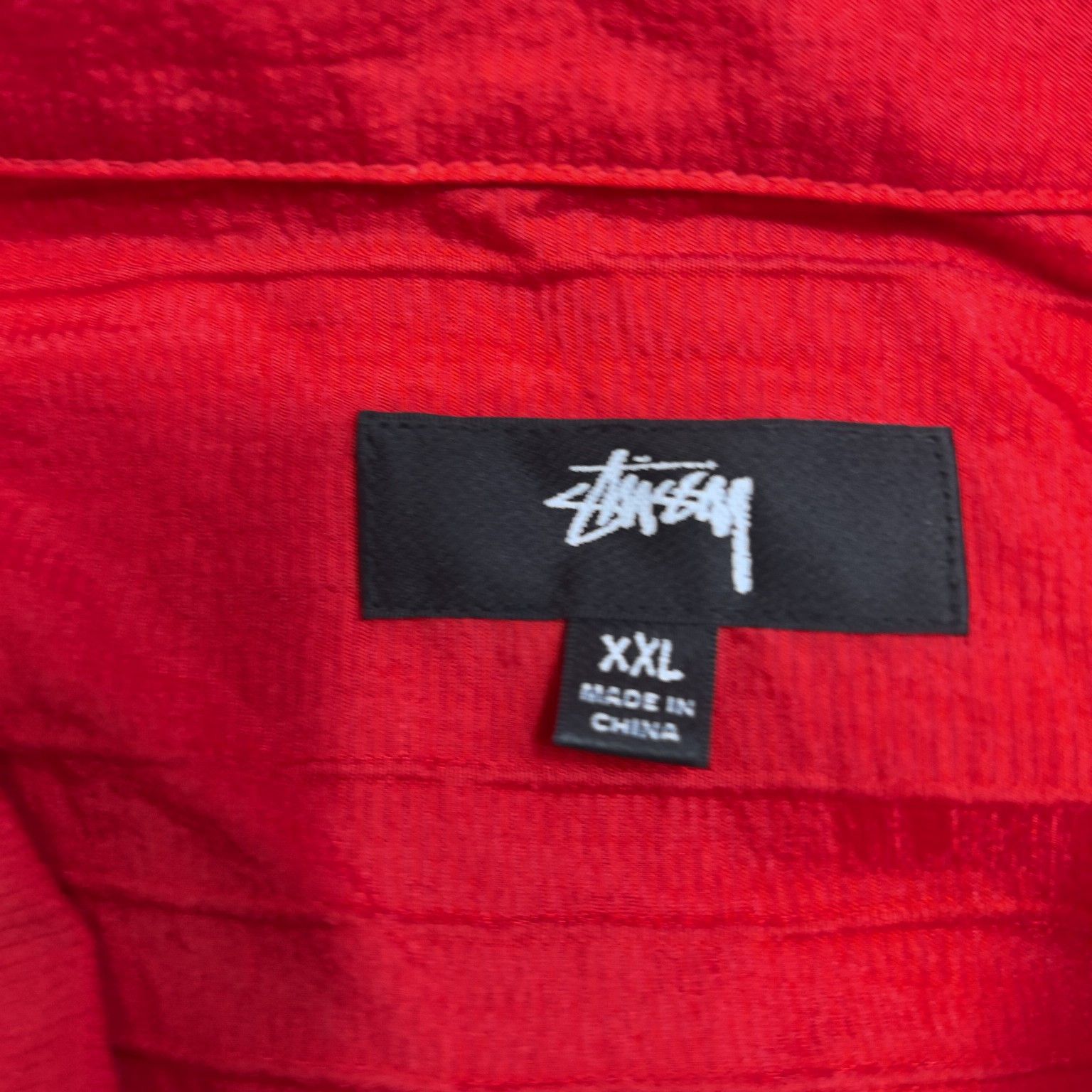 Stussy Stussy Textured Short Sleeve Shirt Red XXL Size US XXL / EU 58 / 5 - 3 Thumbnail
