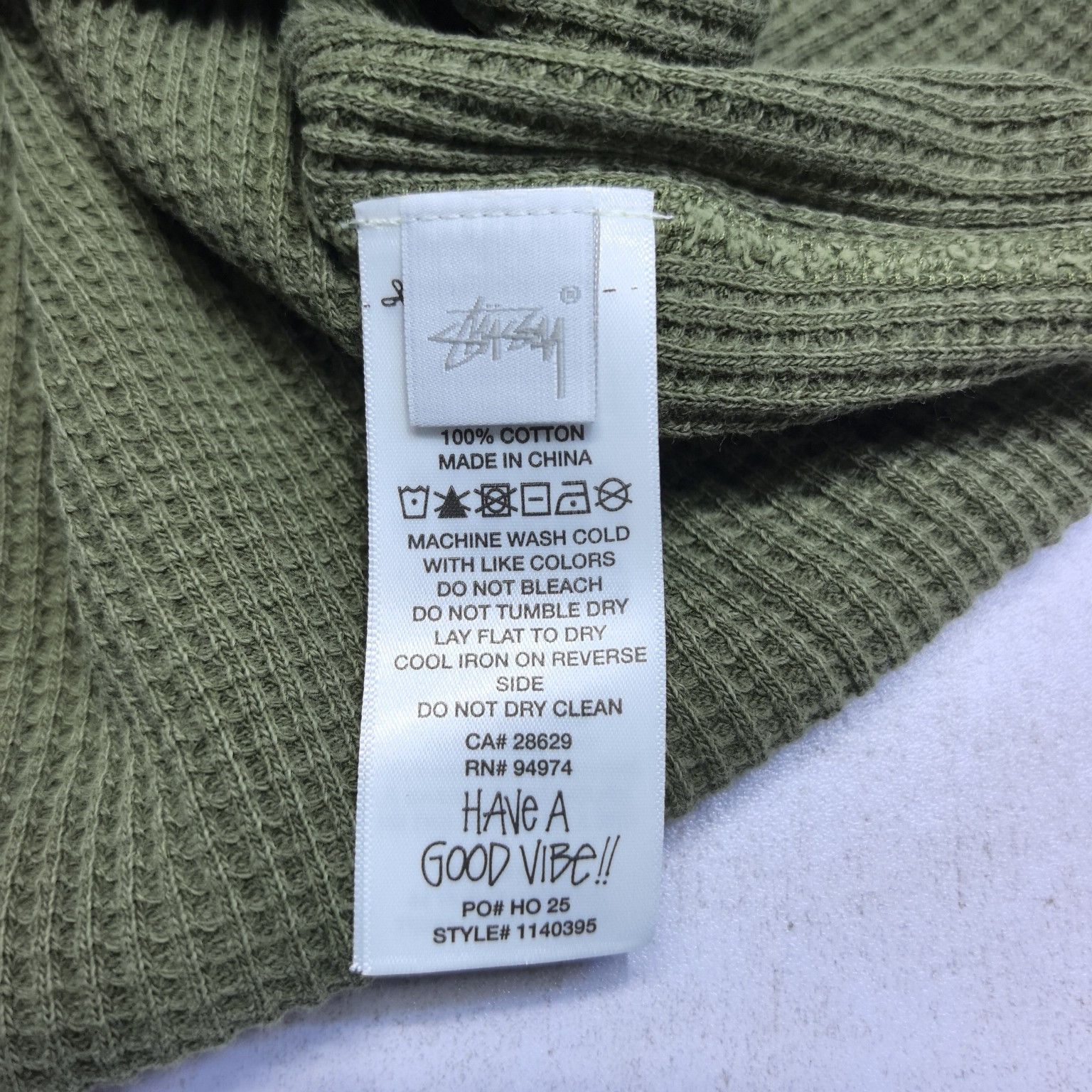 Stussy Stussy Mantra Waffle Long Sleeve T-Shirt Size S Size US S / EU 44-46 / 1 - 4 Thumbnail