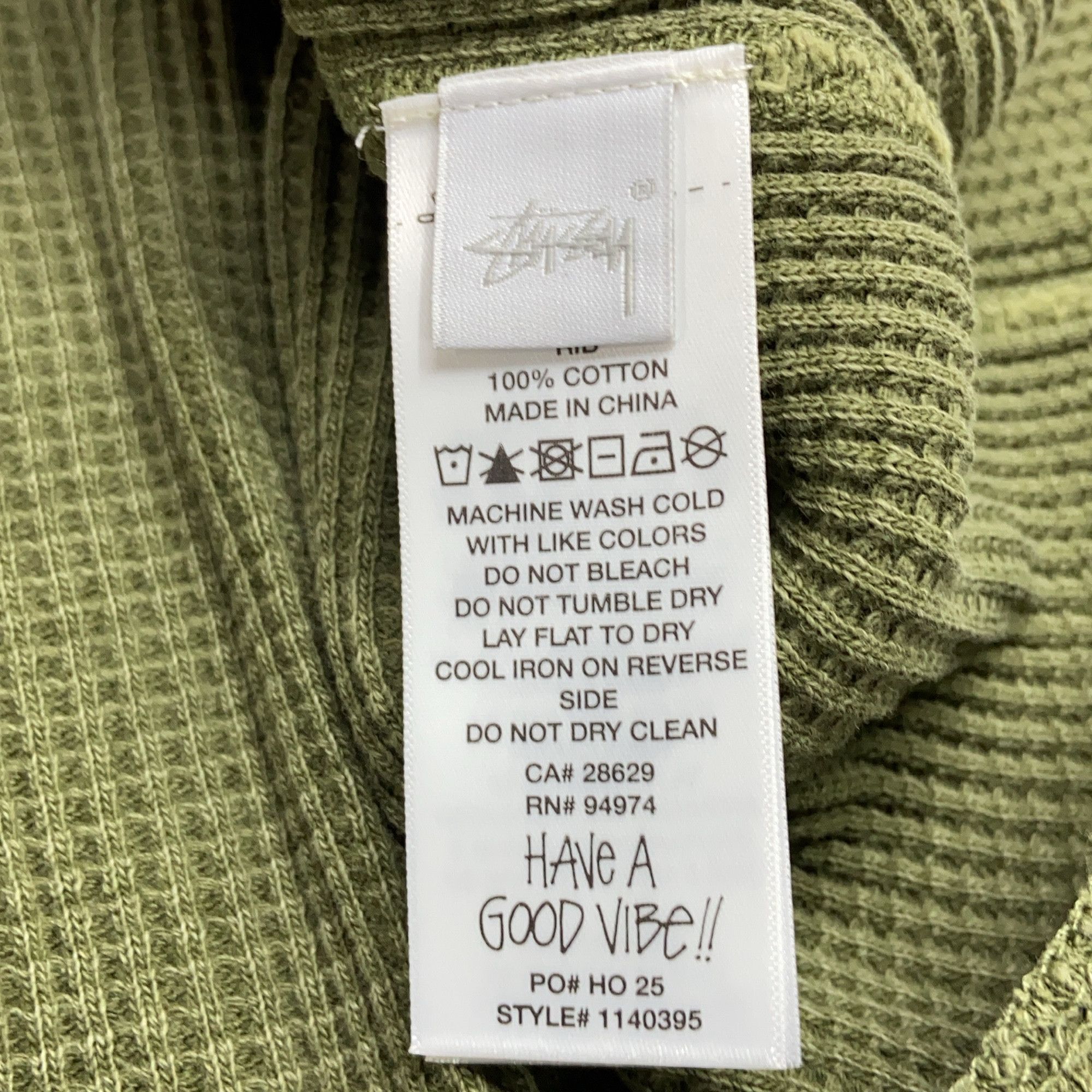 Stussy Stussy Mantra Raglan Thermal Long Sleeve Size XL Size US XL / EU 56 / 4 - 4 Thumbnail