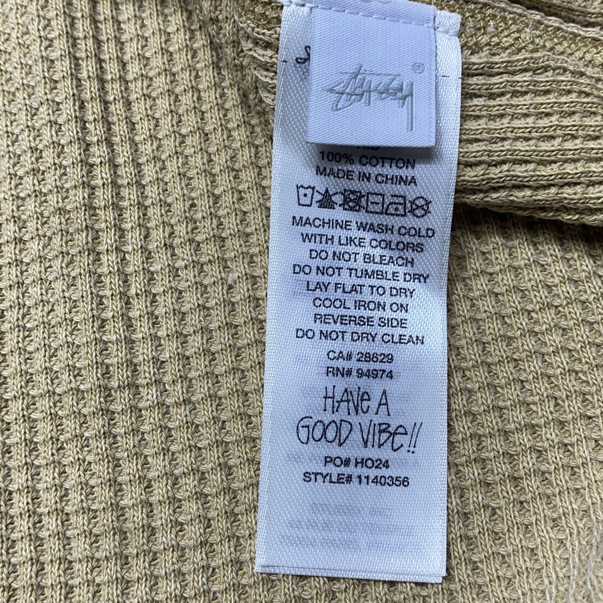 Stussy Stussy Waffle Knit Logo Long Sleeve L Size US L / EU 52-54 / 3 - 15 Thumbnail