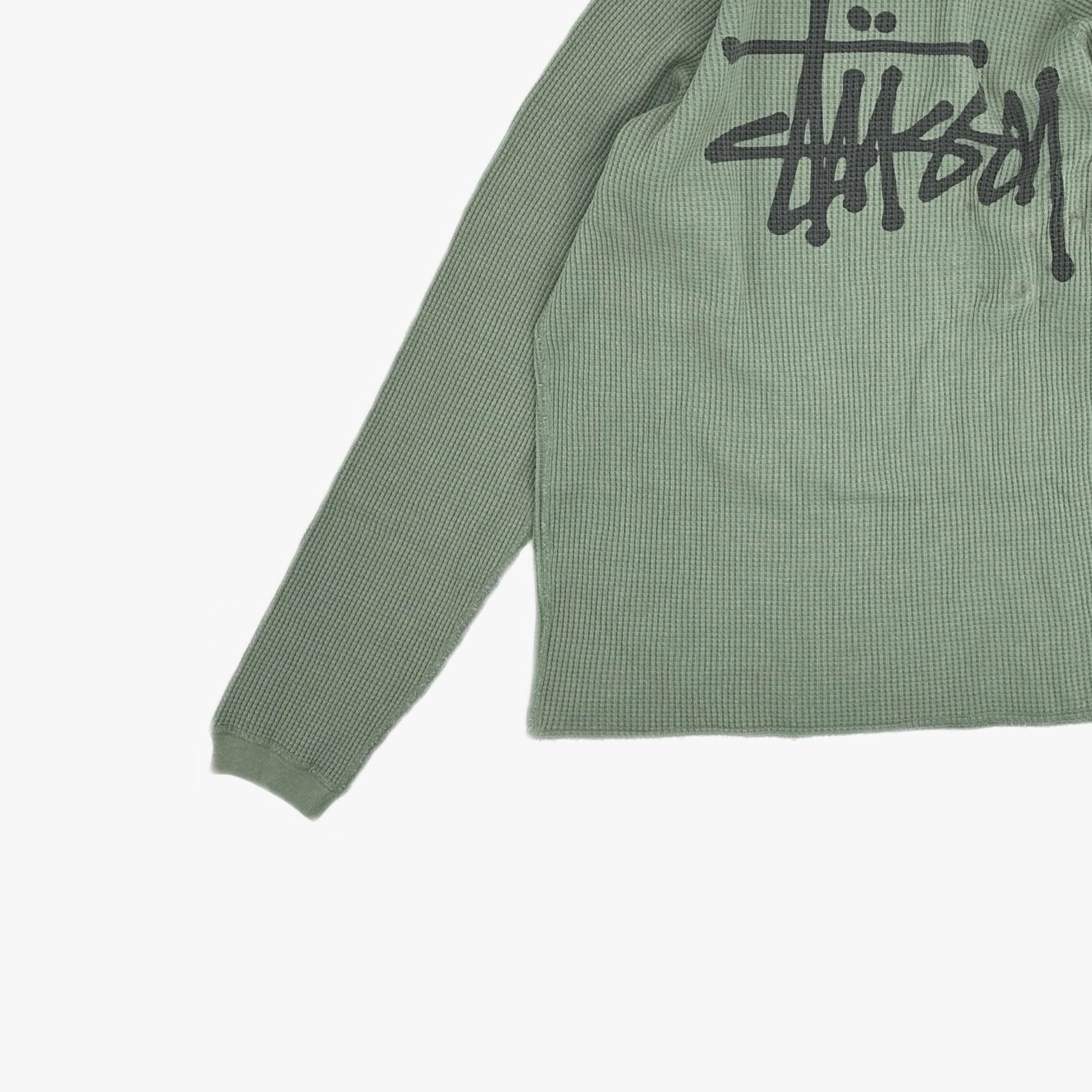 Stussy Stussy Logo Waffle Knit Long Sleeve T-Shirt Size M Size US M / EU 48-50 / 2 - 4 Thumbnail