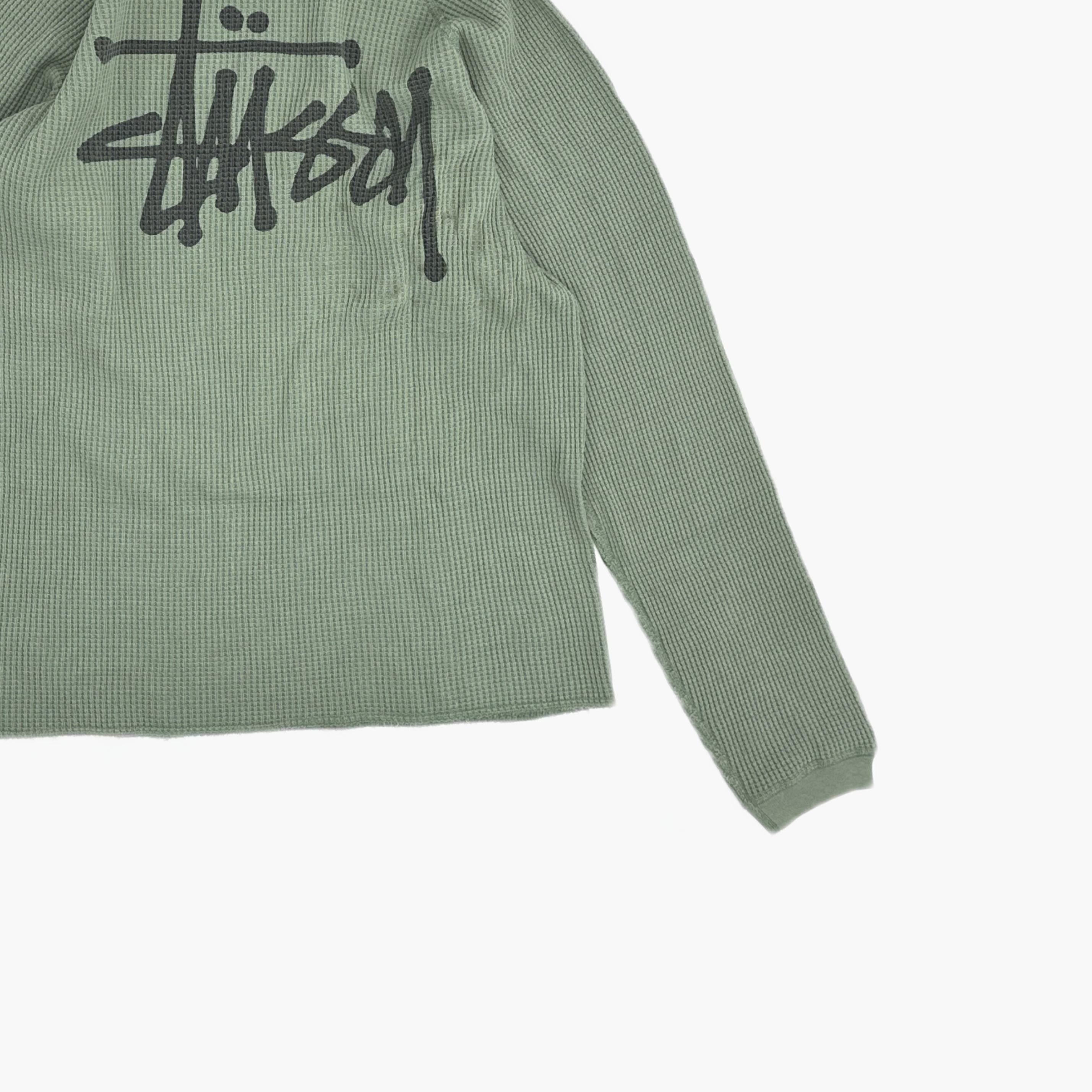 Stussy Stussy Logo Waffle Knit Long Sleeve T-Shirt Size M Size US M / EU 48-50 / 2 - 5 Thumbnail