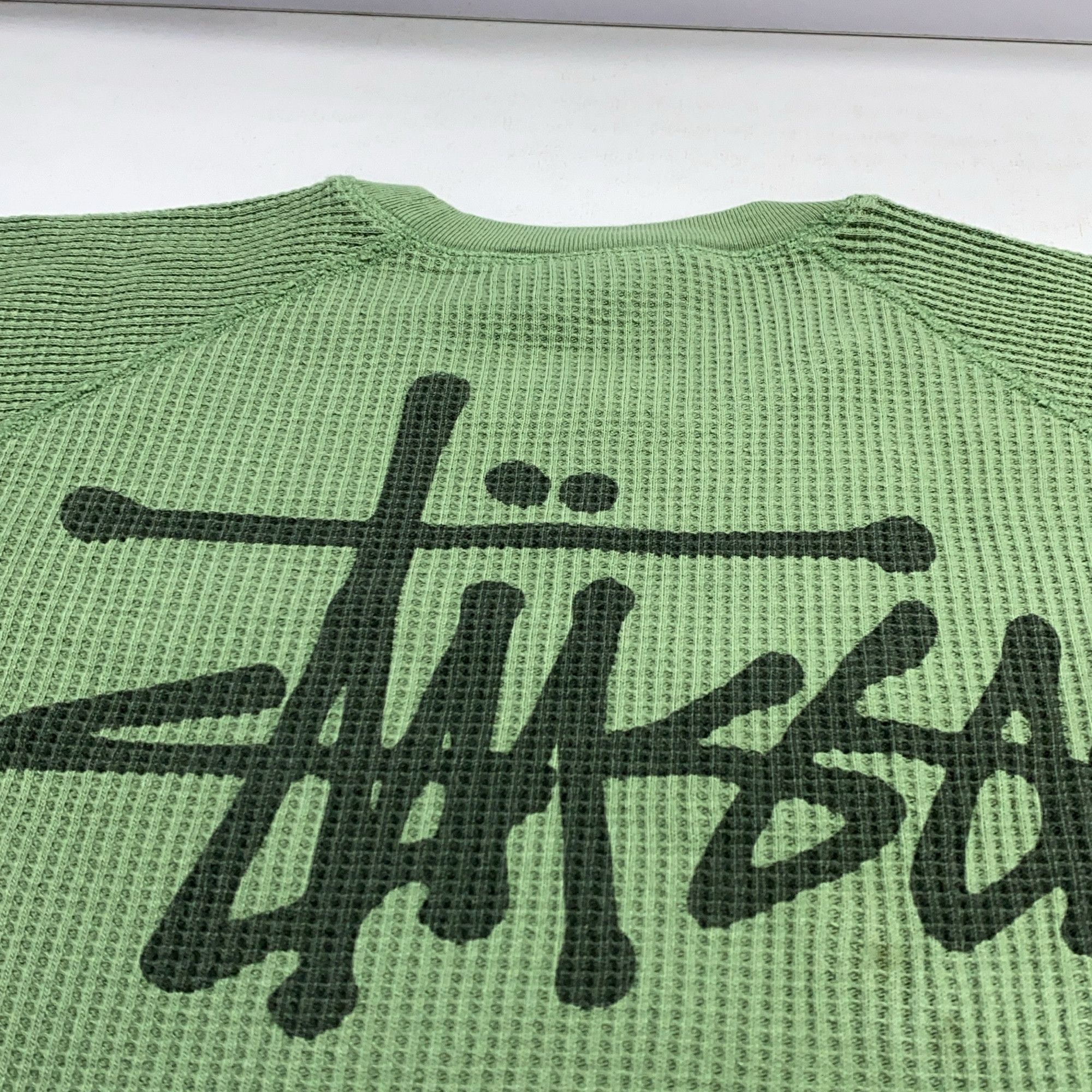 Stussy Stussy Logo Waffle Knit Long Sleeve T-Shirt Size M Size US M / EU 48-50 / 2 - 12 Thumbnail