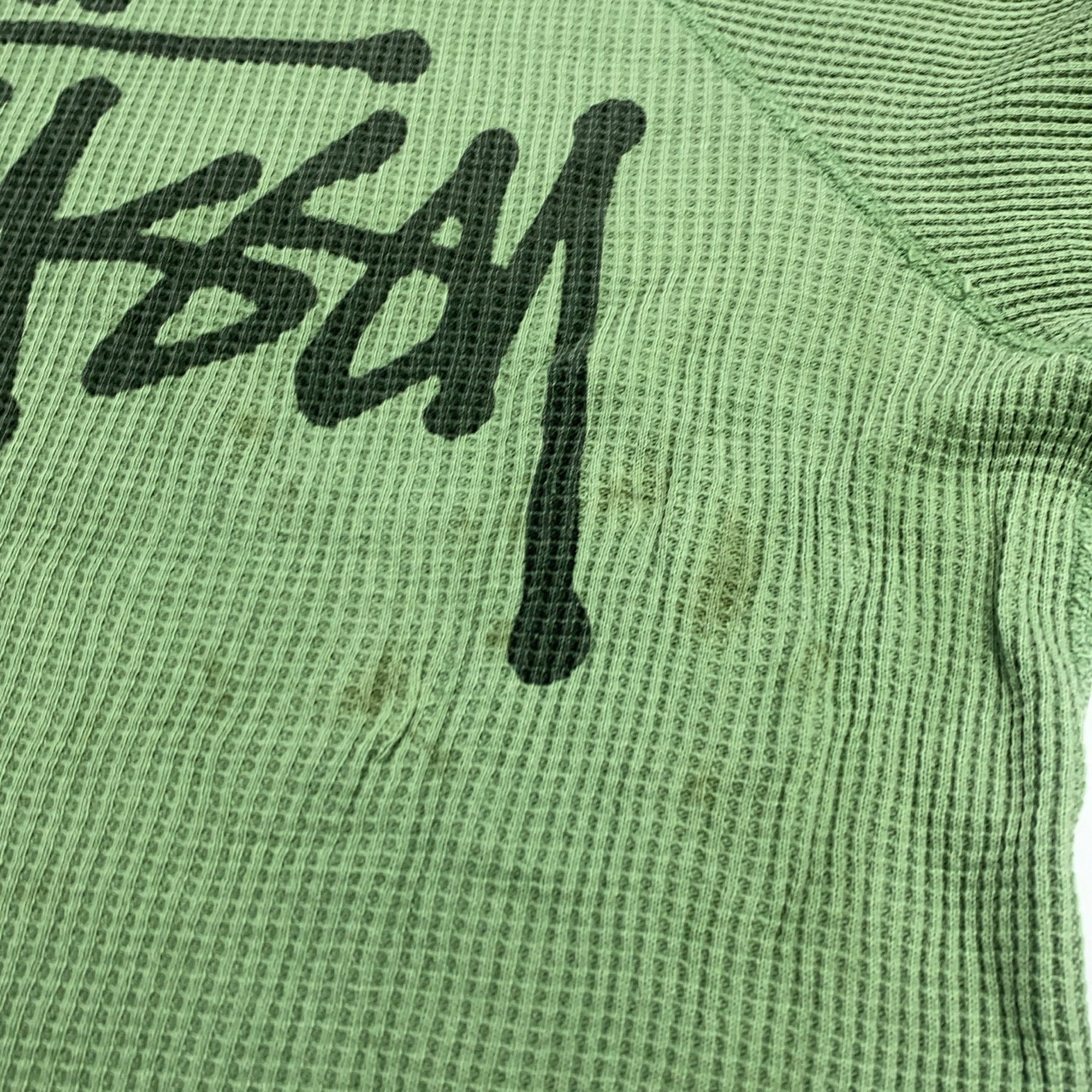 Stussy Stussy Logo Waffle Knit Long Sleeve T-Shirt Size M Size US M / EU 48-50 / 2 - 17 Thumbnail