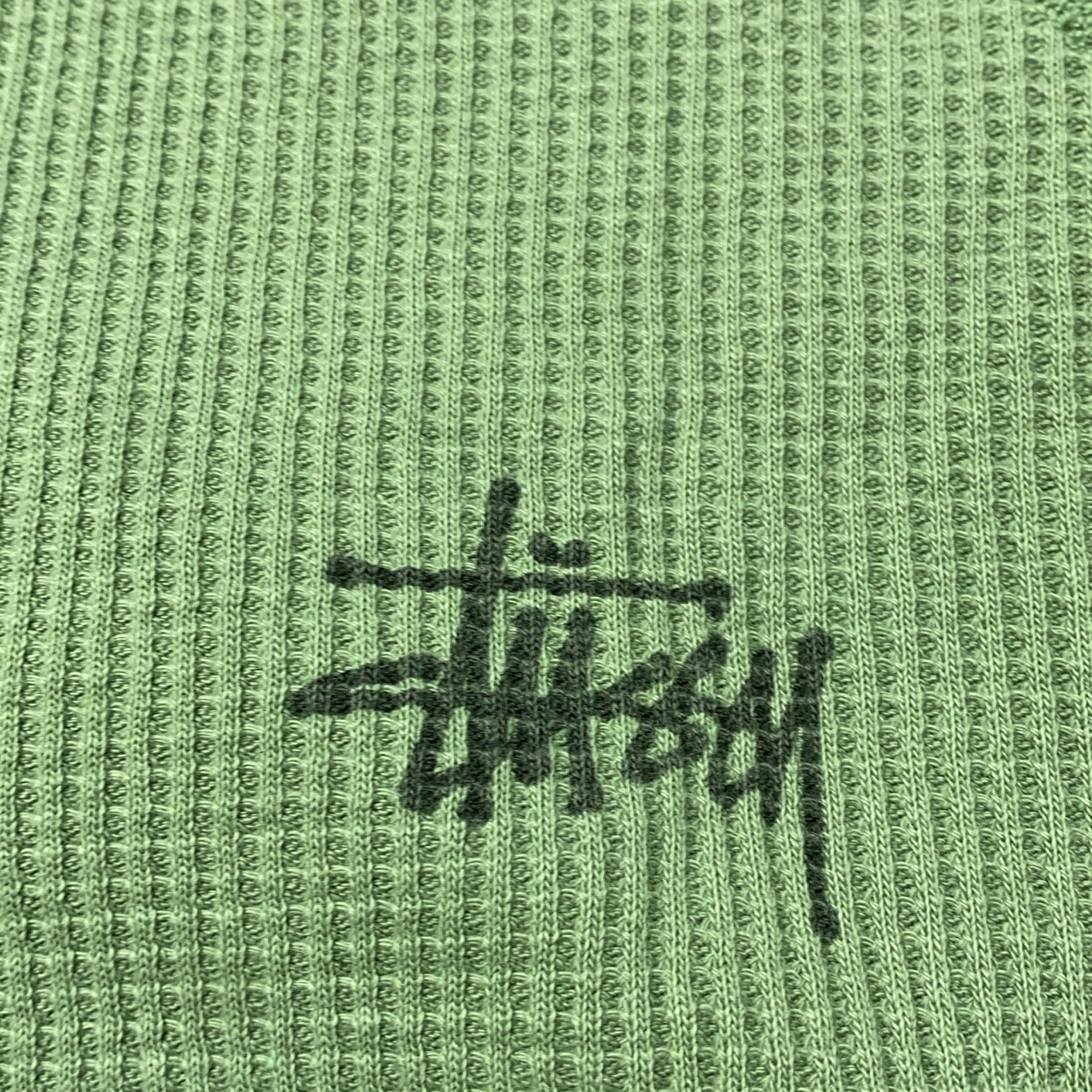 Stussy Stussy Logo Waffle Knit Long Sleeve T-Shirt Size M Size US M / EU 48-50 / 2 - 14 Thumbnail