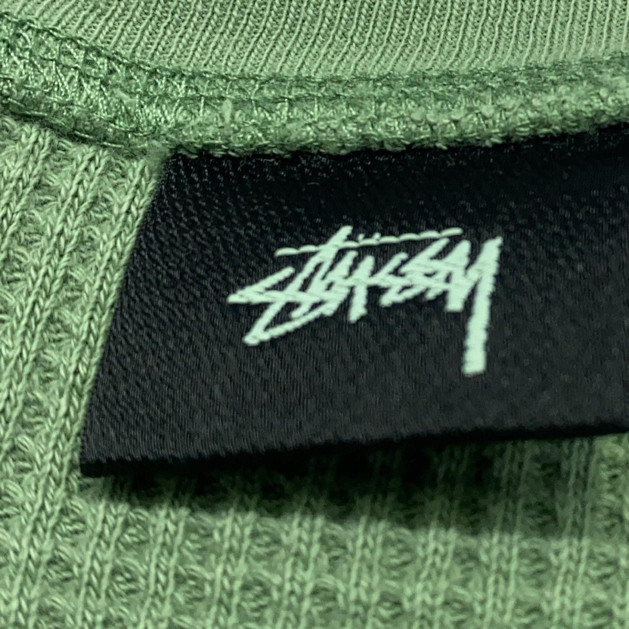 Stussy Stussy Logo Waffle Knit Long Sleeve T-Shirt Size M Size US M / EU 48-50 / 2 - 10 Thumbnail