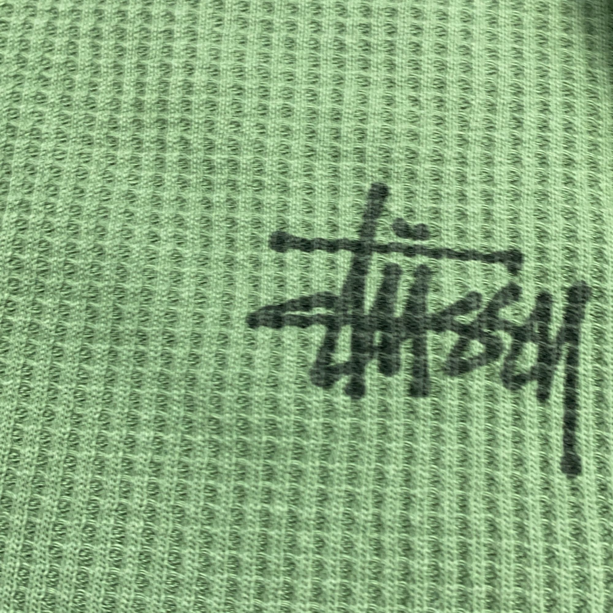 Stussy Stussy Logo Waffle Knit Long Sleeve T-Shirt Size M Size US M / EU 48-50 / 2 - 6 Thumbnail