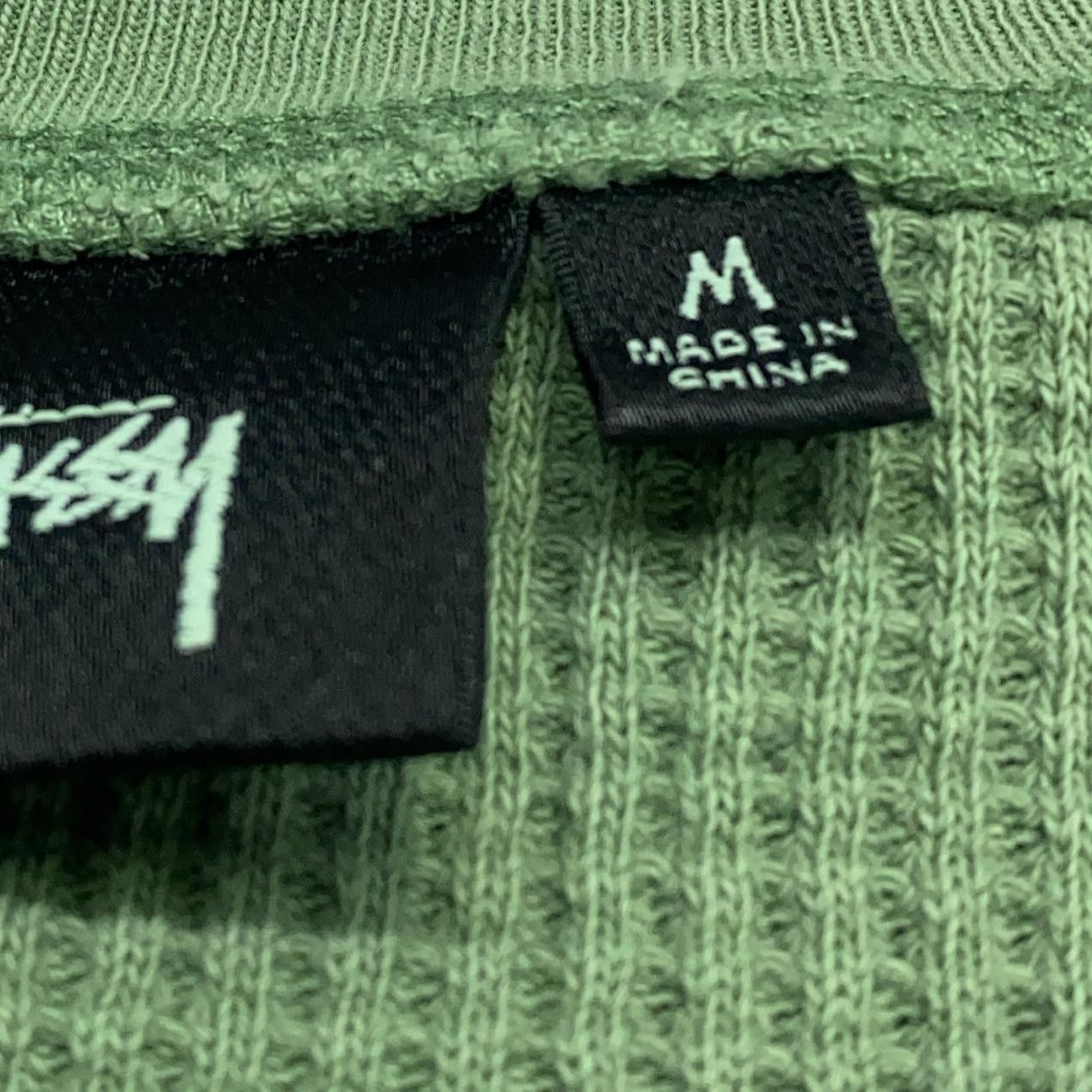 Stussy Stussy Logo Waffle Knit Long Sleeve T-Shirt Size M Size US M / EU 48-50 / 2 - 11 Thumbnail