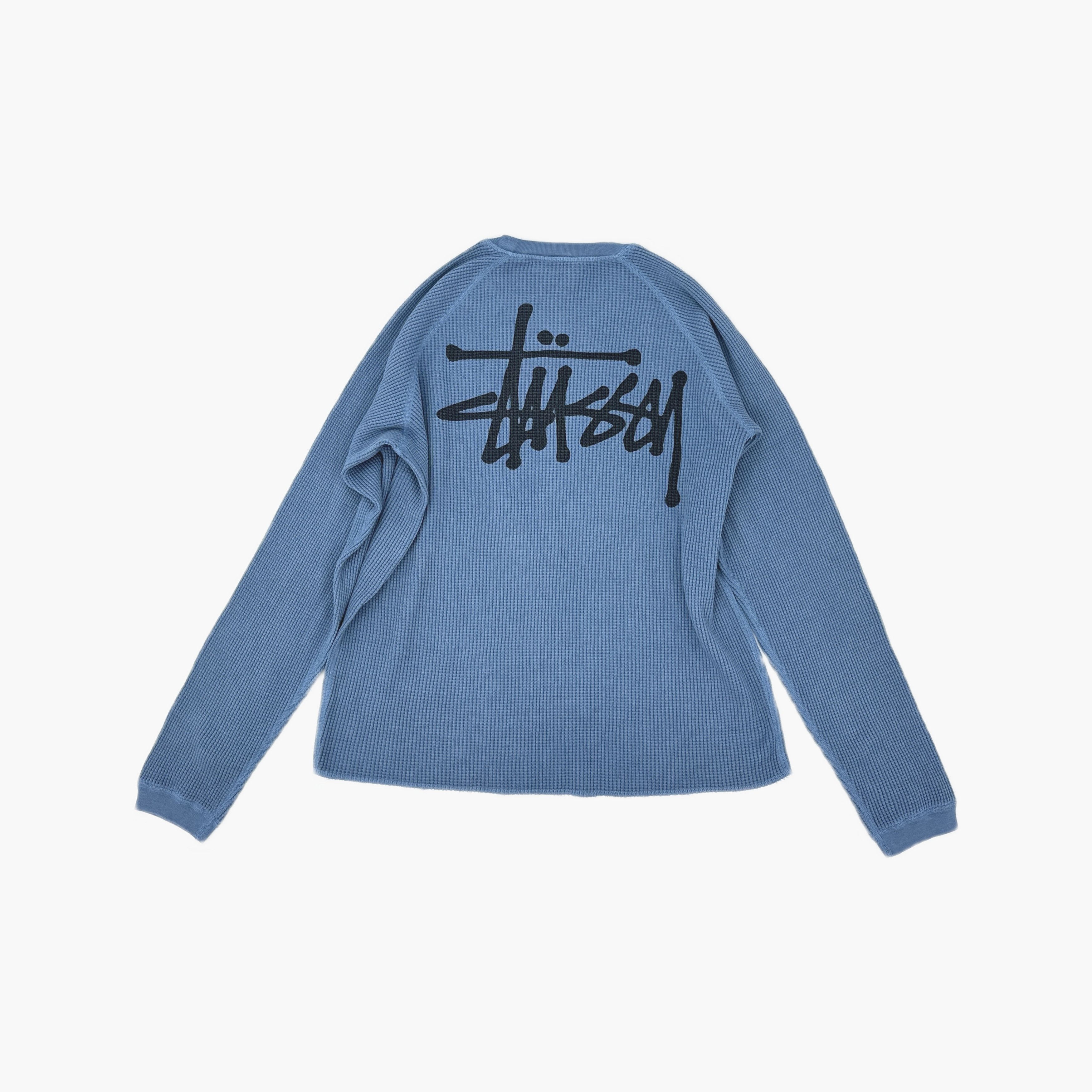 Stussy Stussy Logo Waffle Knit Long Sleeve Shirt Size M Size US M / EU 48-50 / 2 - 2 Thumbnail