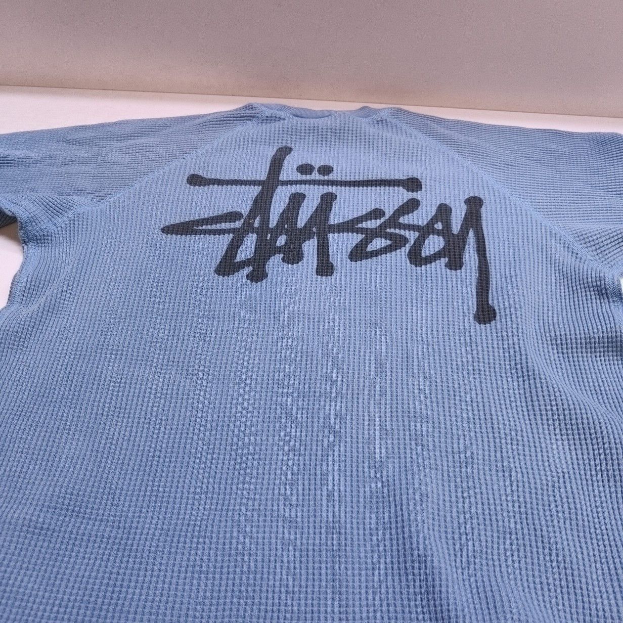 Stussy Stussy Logo Waffle Knit Long Sleeve Shirt Size M Size US M / EU 48-50 / 2 - 6 Thumbnail