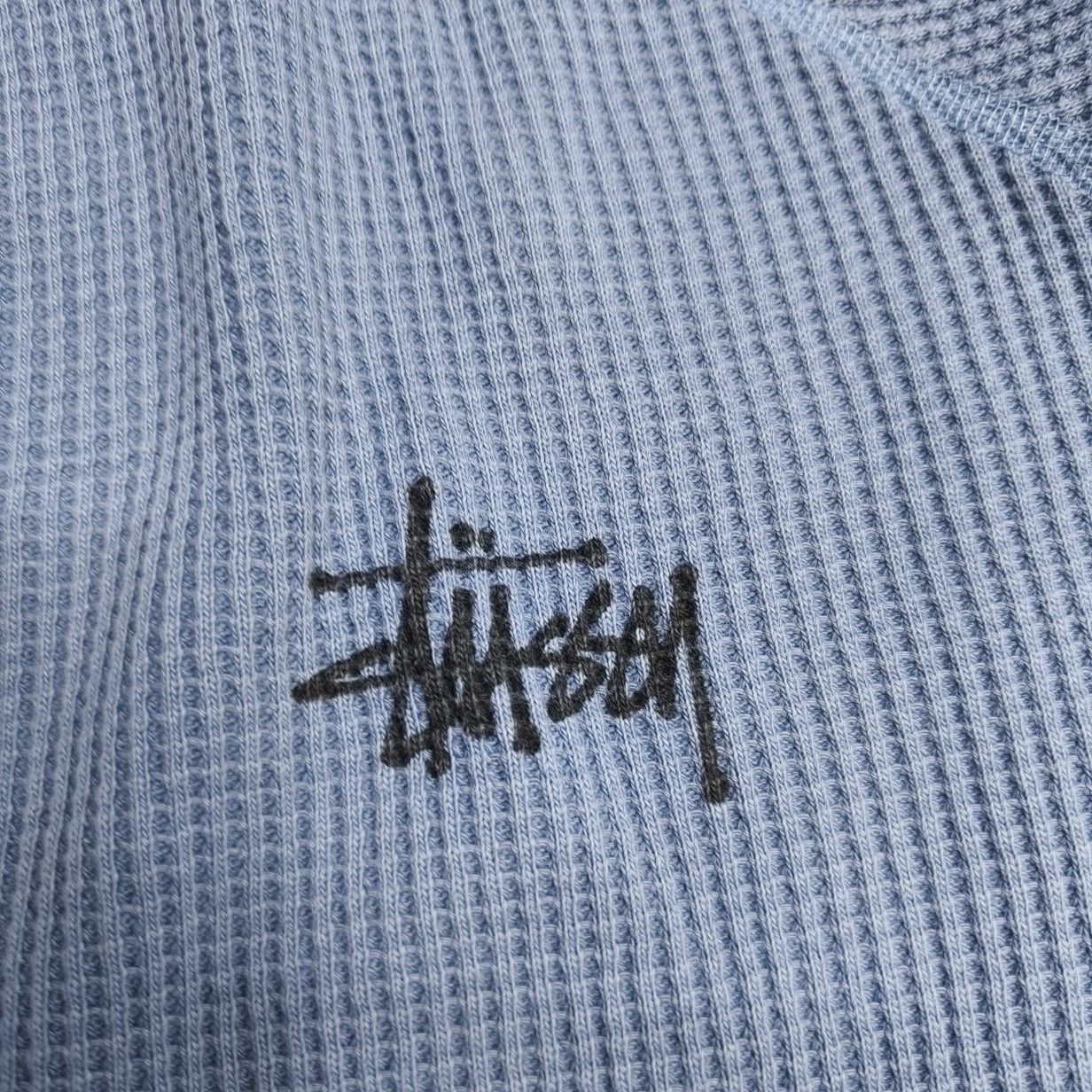Stussy Stussy Logo Waffle Knit Long Sleeve Shirt Size M Size US M / EU 48-50 / 2 - 4 Thumbnail
