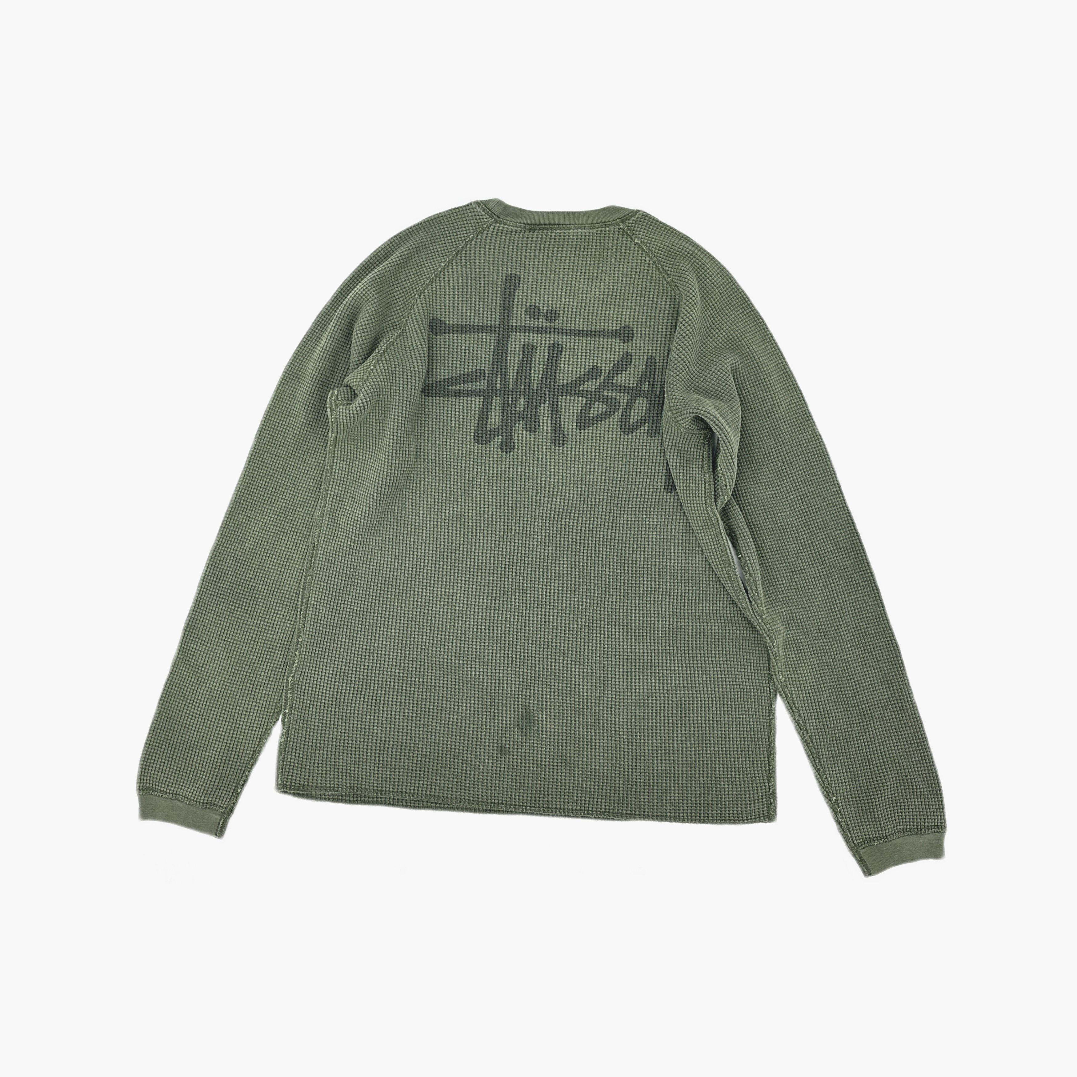 Stussy Stussy Waffle Knit Logo Long Sleeve T-Shirt Size L Size US L / EU 52-54 / 3 - 2 Thumbnail