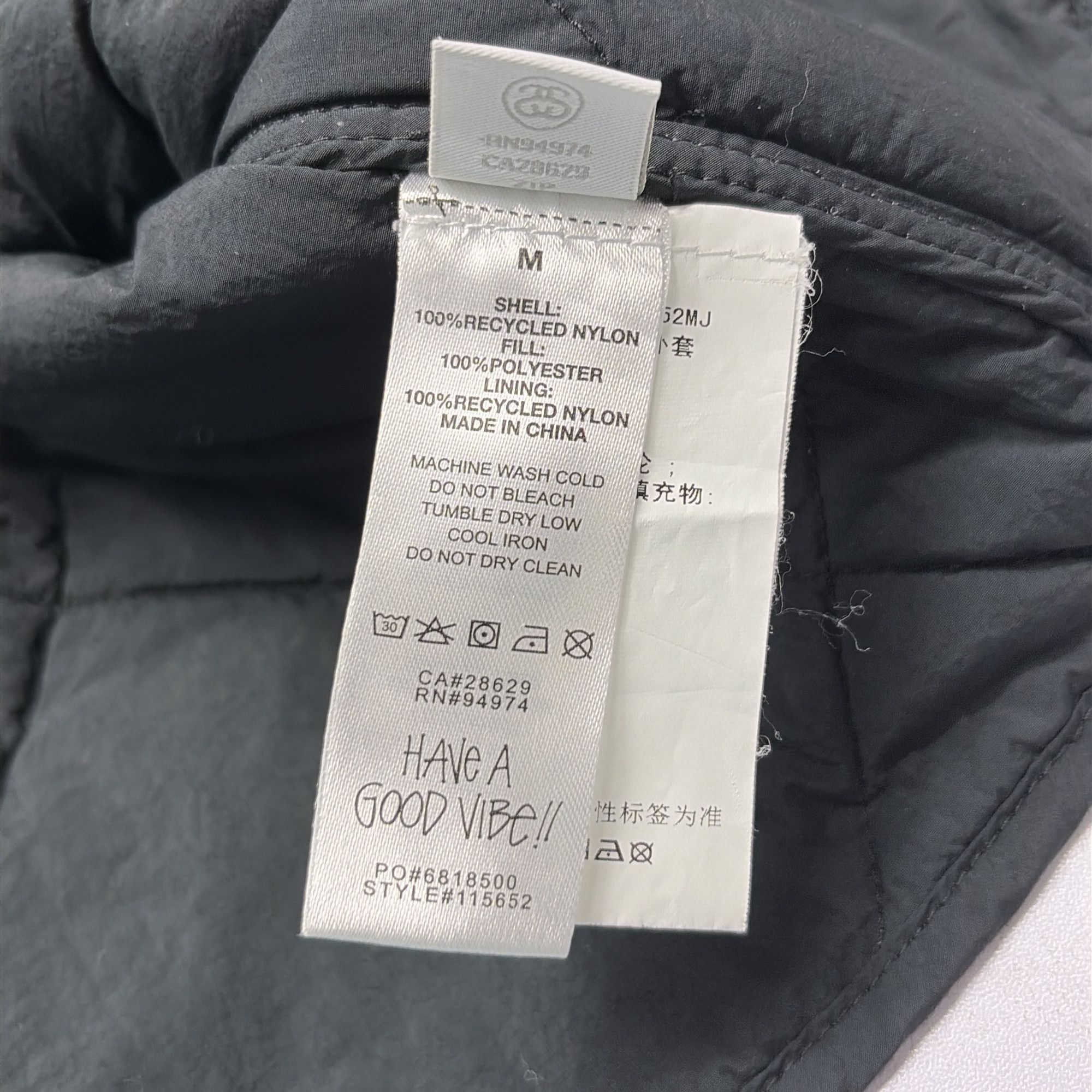 Stussy Stussy Dice Quilted Liner Jacket Size M Size US M / EU 48-50 / 2 - 3 Thumbnail