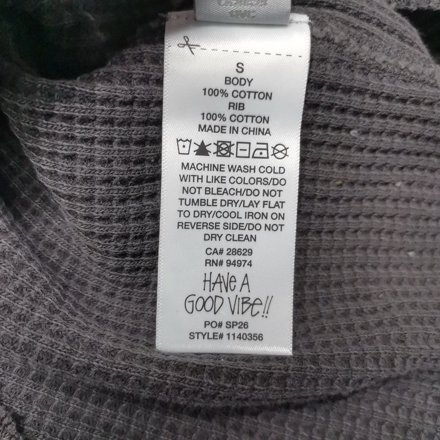 Stussy Stussy Waffle Knit Long Sleeve T-Shirt Size S Size US S / EU 44-46 / 1 - 4 Thumbnail