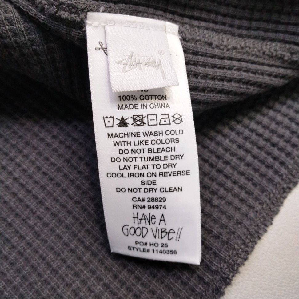 Stussy Stussy Raglan Thermal Long Sleeve T-Shirt XL Size US XL / EU 56 / 4 - 14 Thumbnail