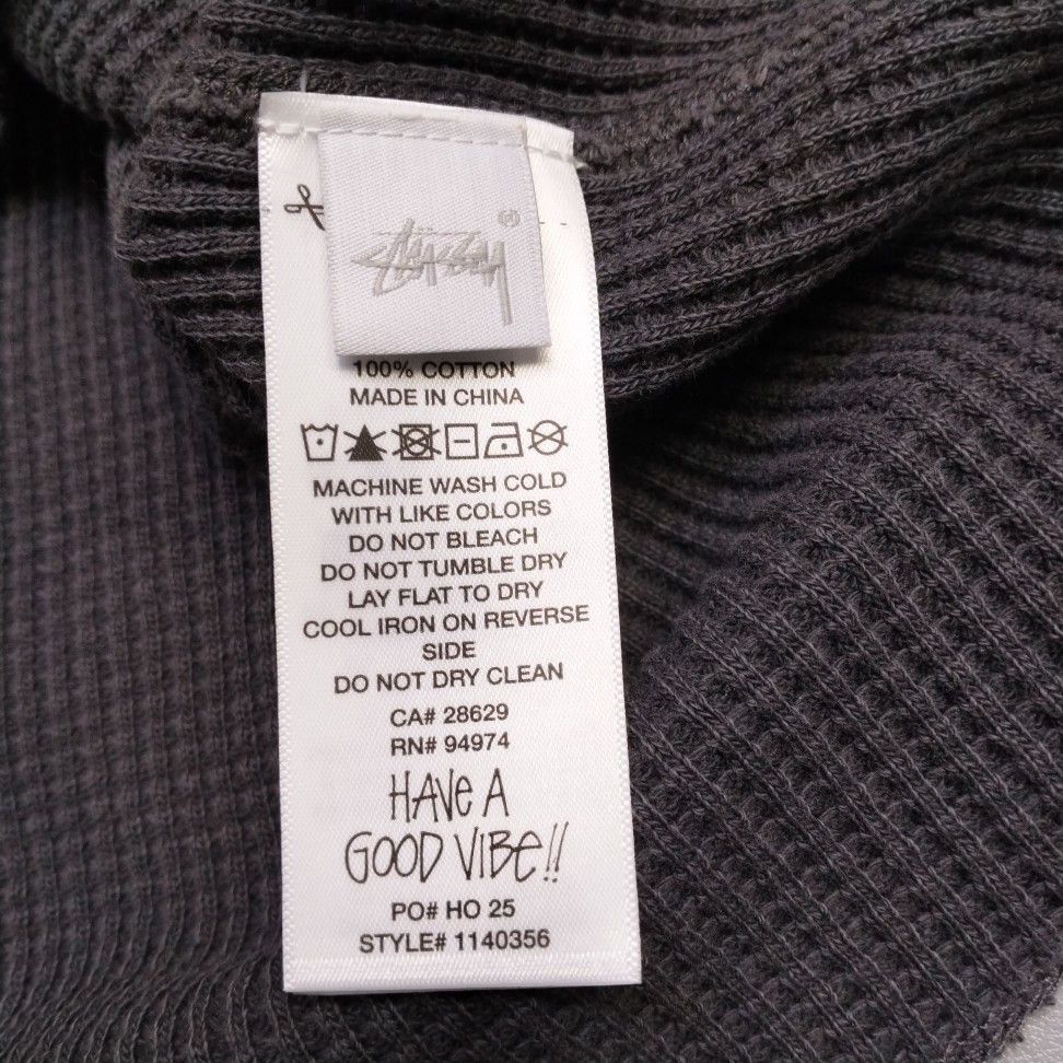 Stussy Stussy Raglan Thermal Long Sleeve T-Shirt XL Size US XL / EU 56 / 4 - 8 Thumbnail