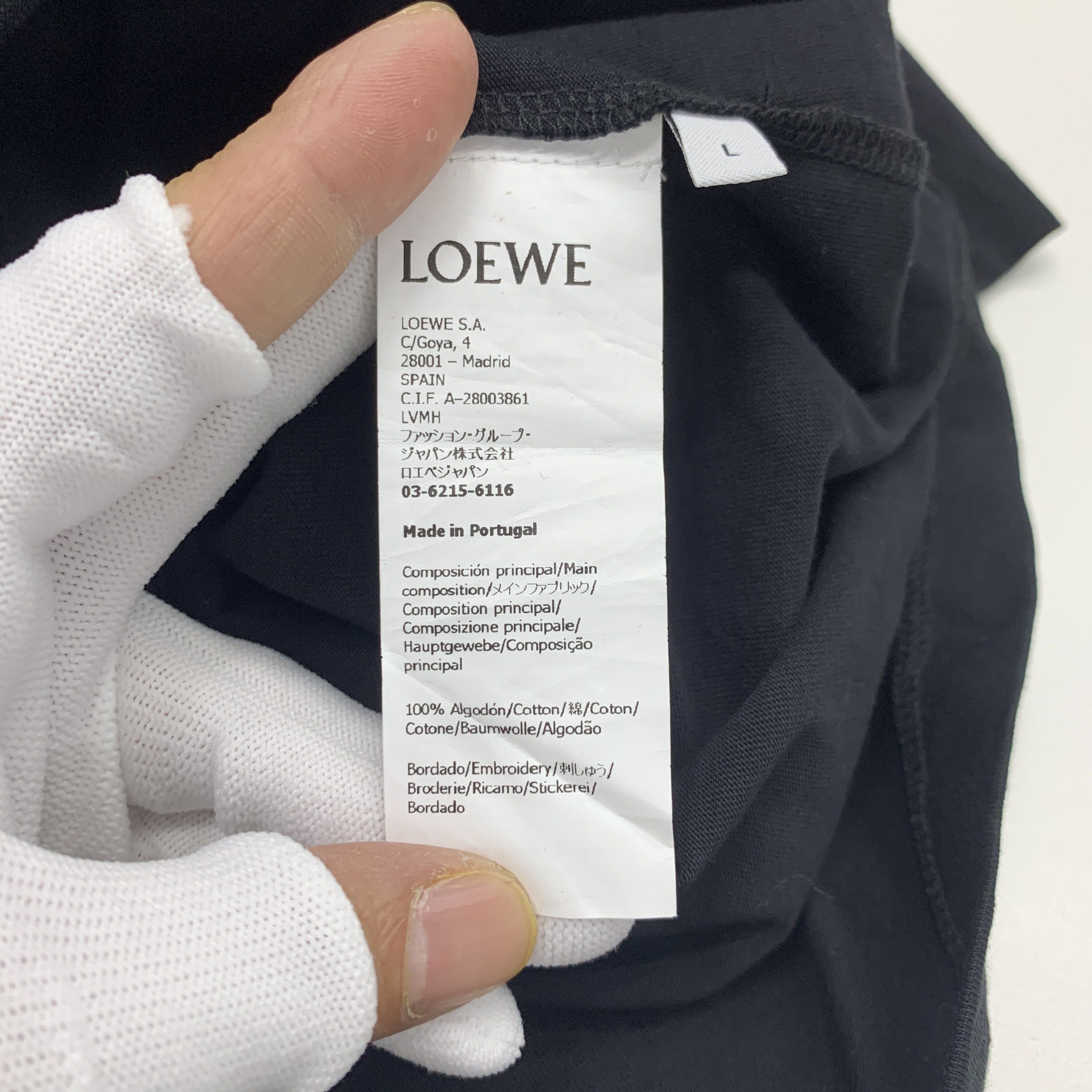 Loewe LOEWE Logo Embroidered T-Shirt Size L Size US L / EU 52-54 / 3 - 5 Thumbnail