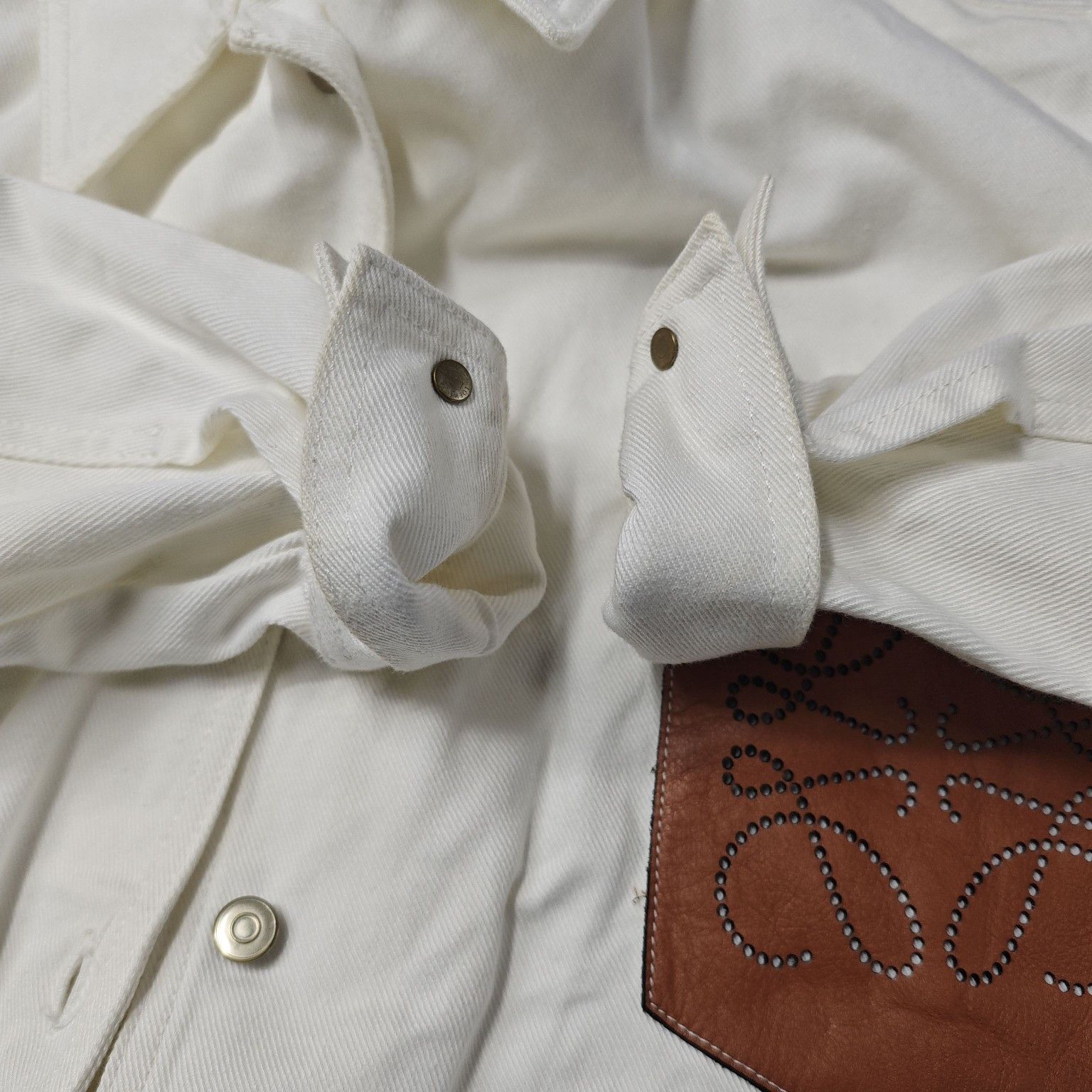 Loewe LOEWE Leather Pocket Button Up Shirt Size 34 Size XS / US 0-2 / IT 36-38 - 8 Thumbnail
