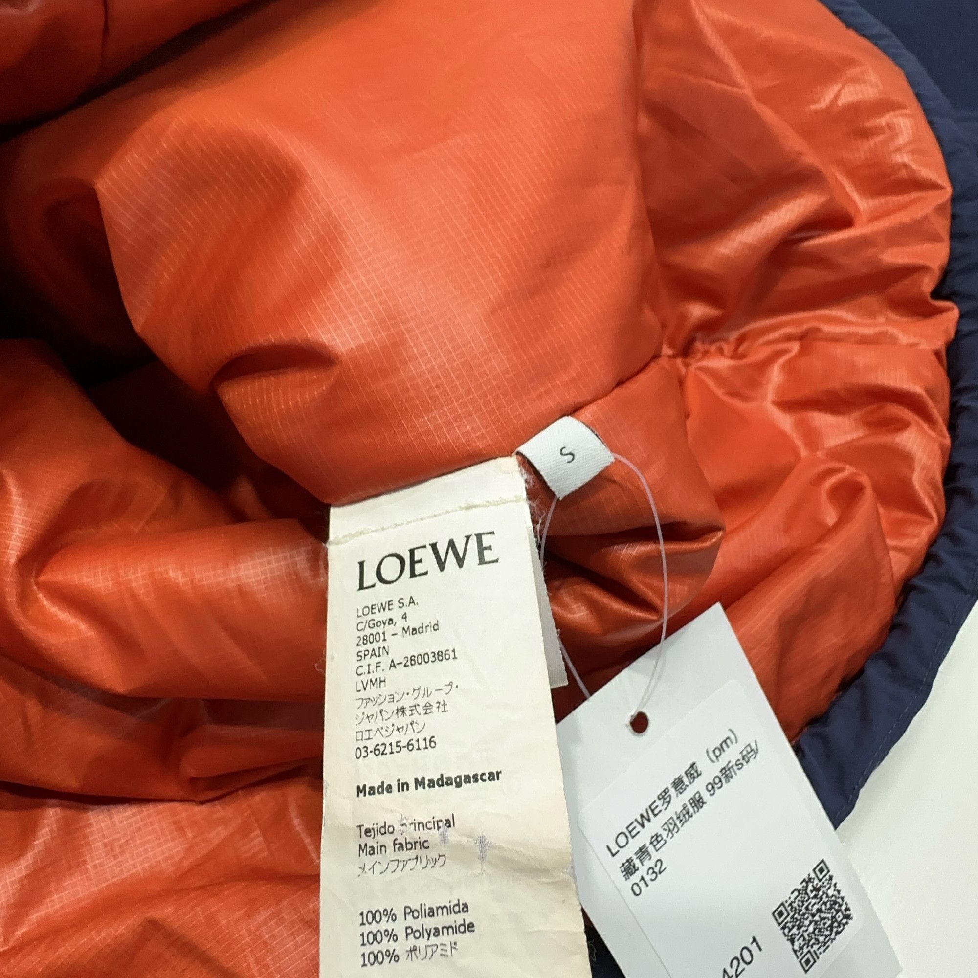 Loewe Loewe Navy Hooded Jacket Size S Size US S / EU 44-46 / 1 - 4 Thumbnail