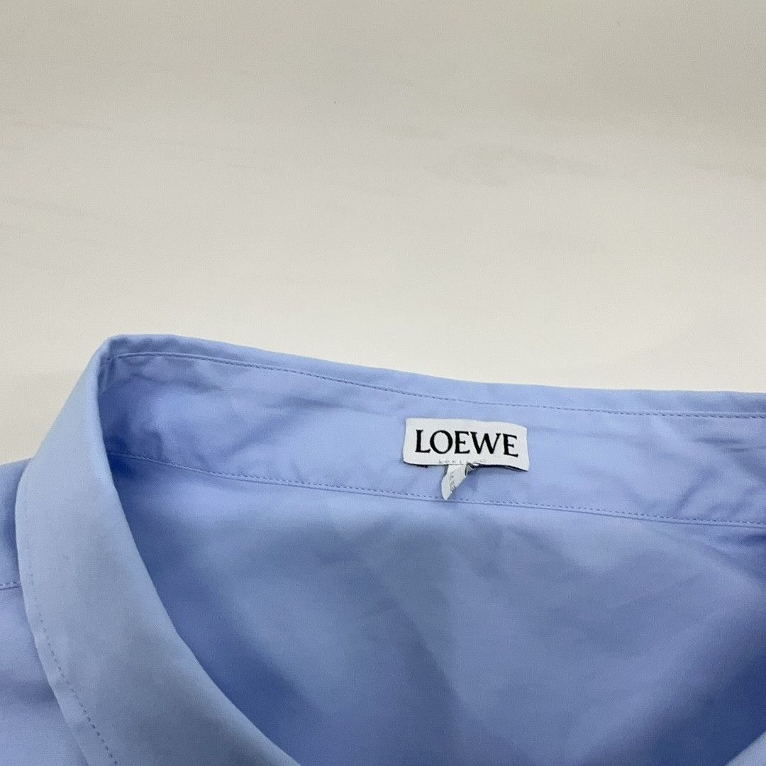 Loewe LOEWE Logo Badge Button Up Shirt Blue Size L Size US L / EU 52-54 / 3 - 6 Thumbnail