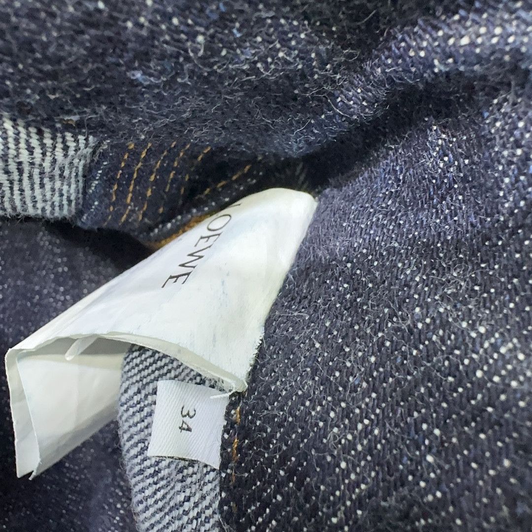 Loewe Loewe Leather Patch Denim Mini Skirt Size 34 Size 24" / US 00 / IT 34 - 4 Thumbnail
