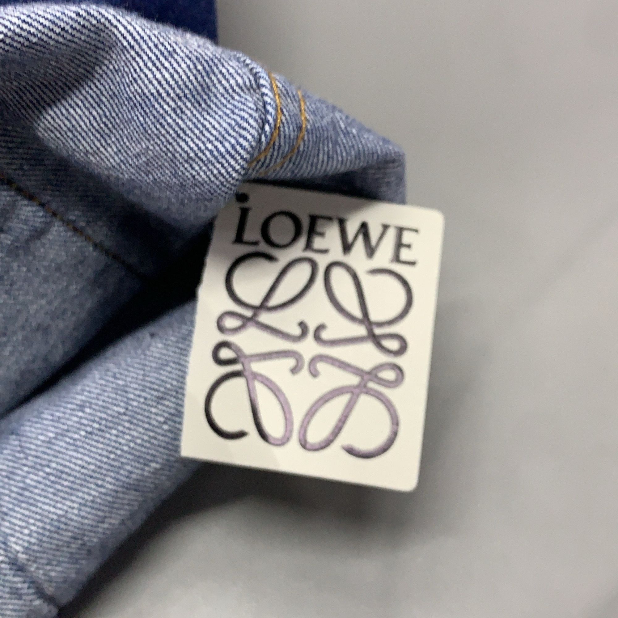Loewe Loewe Anagram Leather Patch Denim Jacket Size S Size US S / EU 44-46 / 1 - 6 Thumbnail