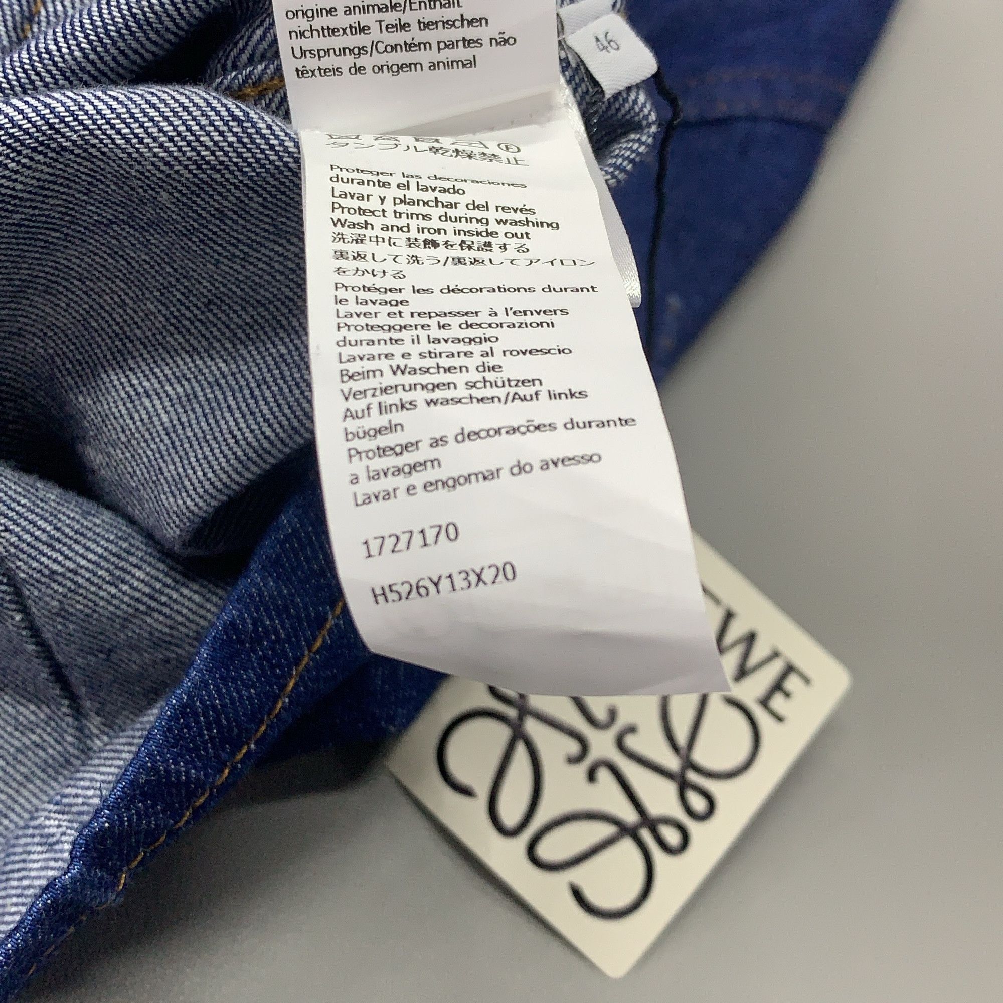 Loewe Loewe Anagram Leather Patch Denim Jacket Size S Size US S / EU 44-46 / 1 - 5 Thumbnail