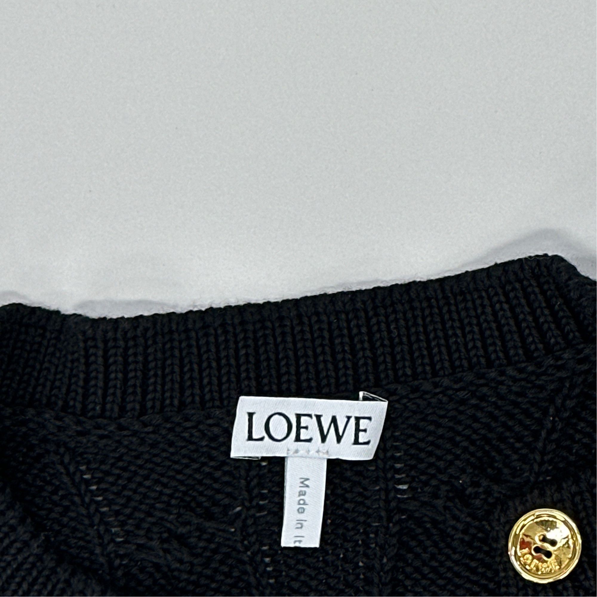Loewe Loewe Anagram Cable Knit Cardigan Size S Size S / US 4 / IT 40 - 5 Thumbnail