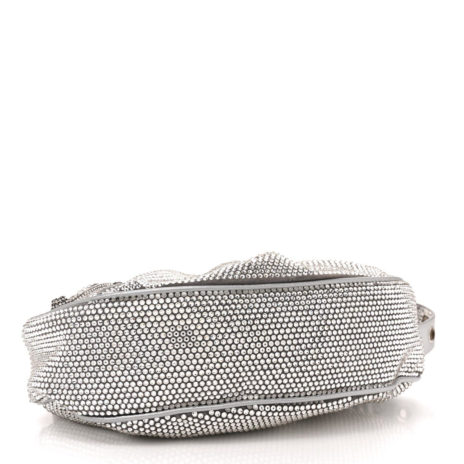 Balenciaga Rhinestone Encrusted Le Cagole Shoulder Bag XS Silver Size ONE SIZE - 3 Thumbnail