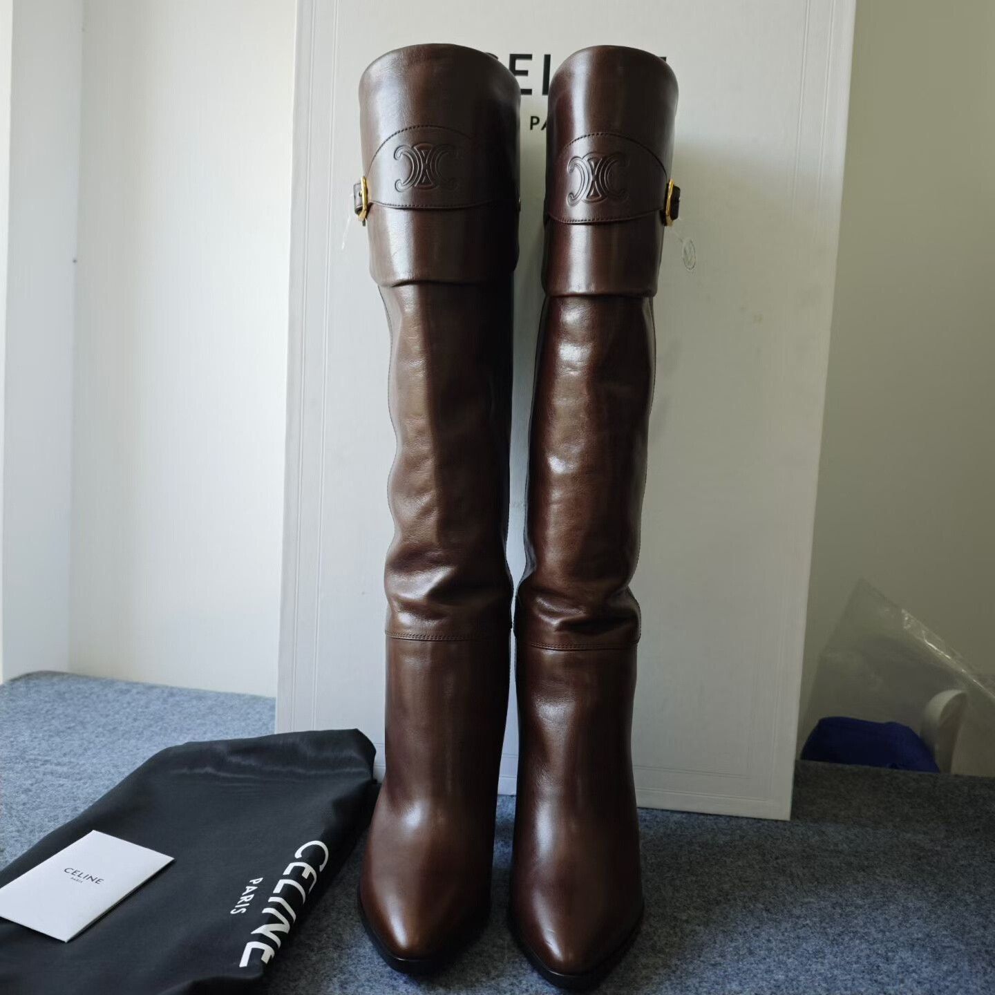 Celine Celine TRIOMPHE WILTERN Knee-High Boots Size US 7.5 / IT 37.5 - 3 Thumbnail