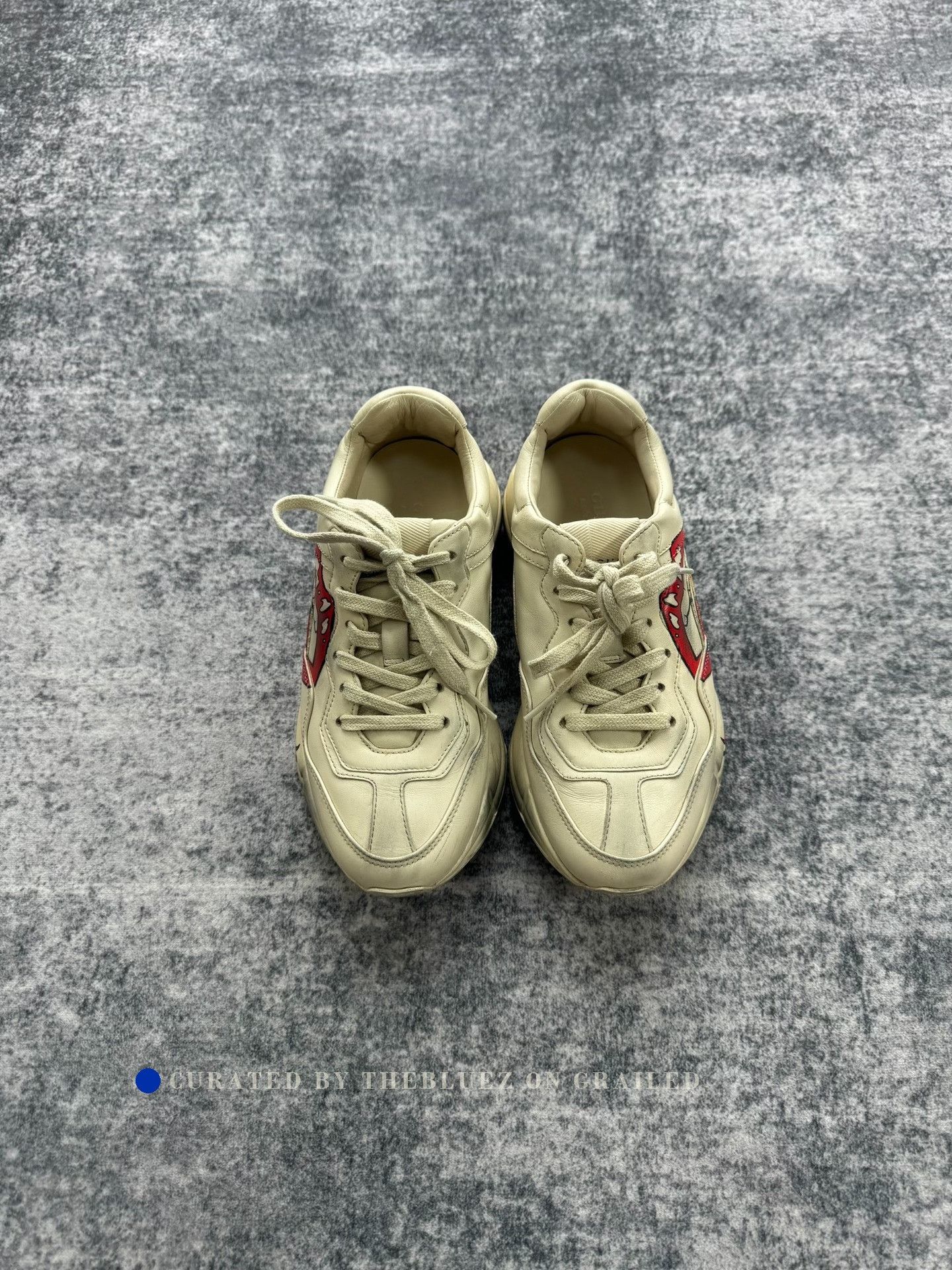 Gucci Gucci Distressed Red Lip Dad Shoes Size US 4 / IT 34 - 2 Thumbnail