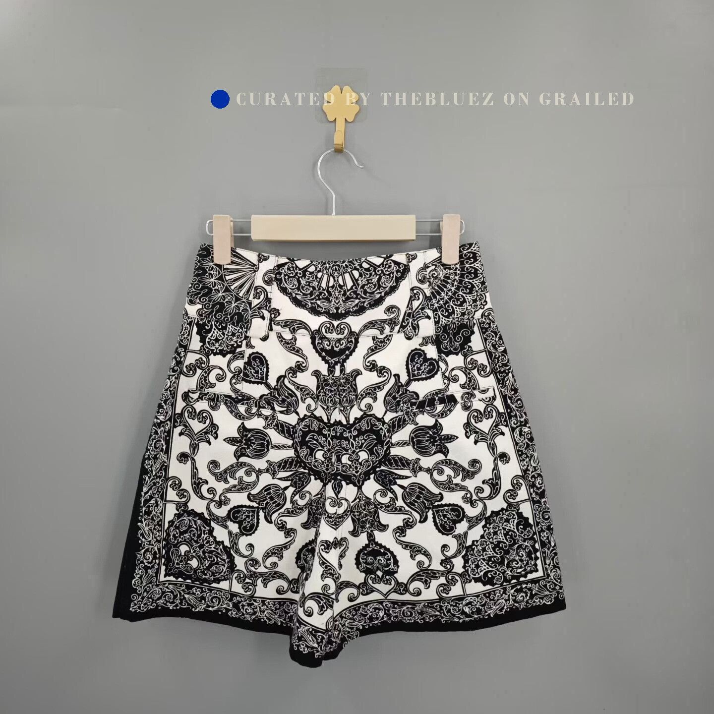 Dior Dior Runway Black White Vintage Print Shorts Size 36" / US 14 / IT 50 - 2 Thumbnail
