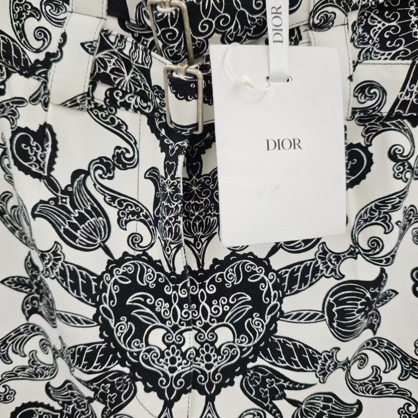 Dior Dior Runway Black White Vintage Print Shorts Size 36" / US 14 / IT 50 - 5 Thumbnail