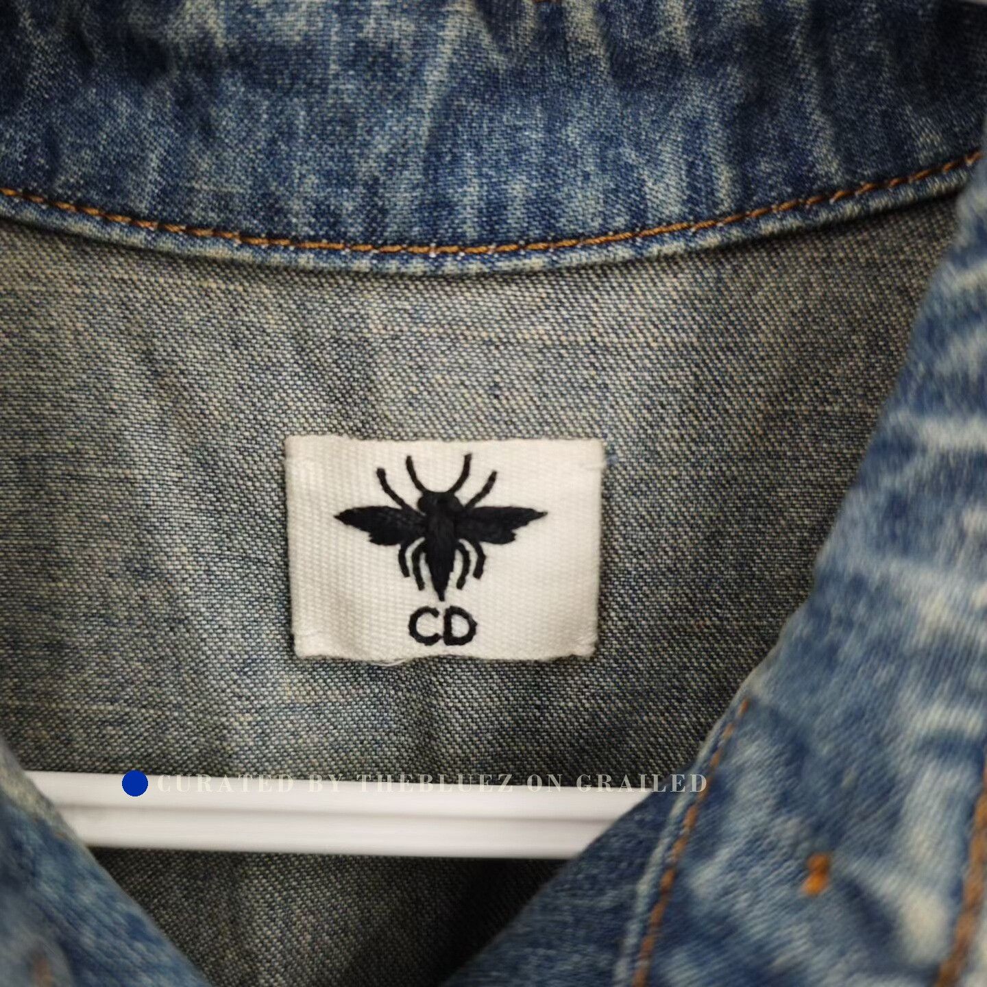 Dior DIOR Blue Denim Tiger Bee Embroidery Shirt Size S / US 4 / IT 40 - 4 Thumbnail