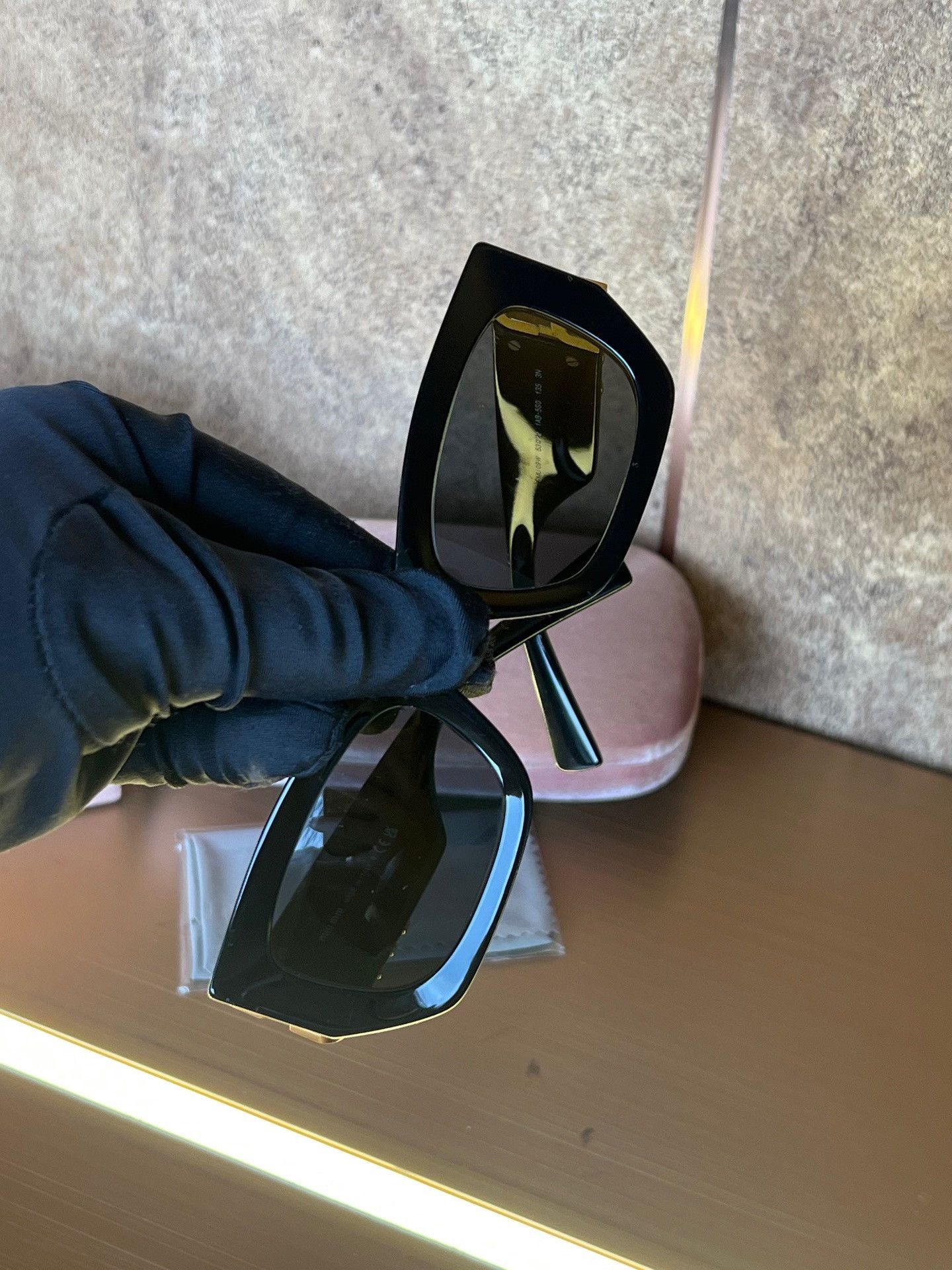 Miu Miu Miu Miu Gold Letter Sunglasses Size ONE SIZE - 2 Thumbnail
