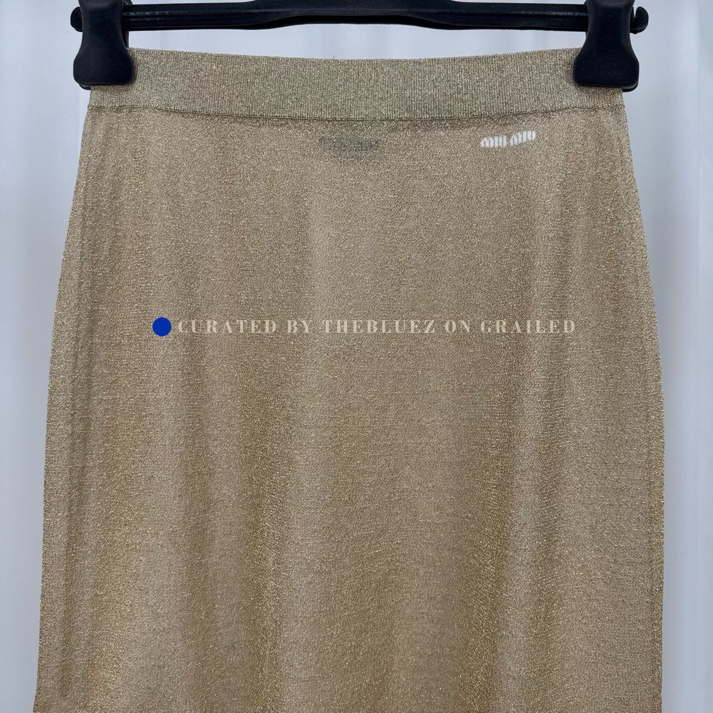 Miu Miu Miu Miu Embroidered Letter Gold Thread Skirt Size 40" / US 18 - 3 Thumbnail