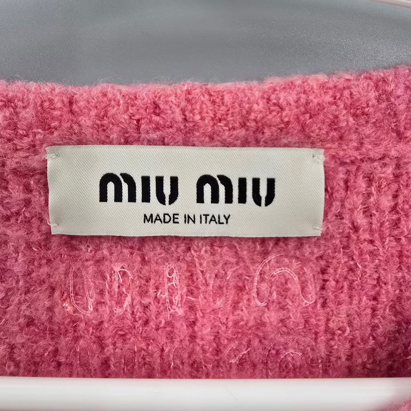 Miu Miu Miu Miu Pink Wool Loop Pile Cardigan Size S / US 4 / IT 40 - 4 Thumbnail