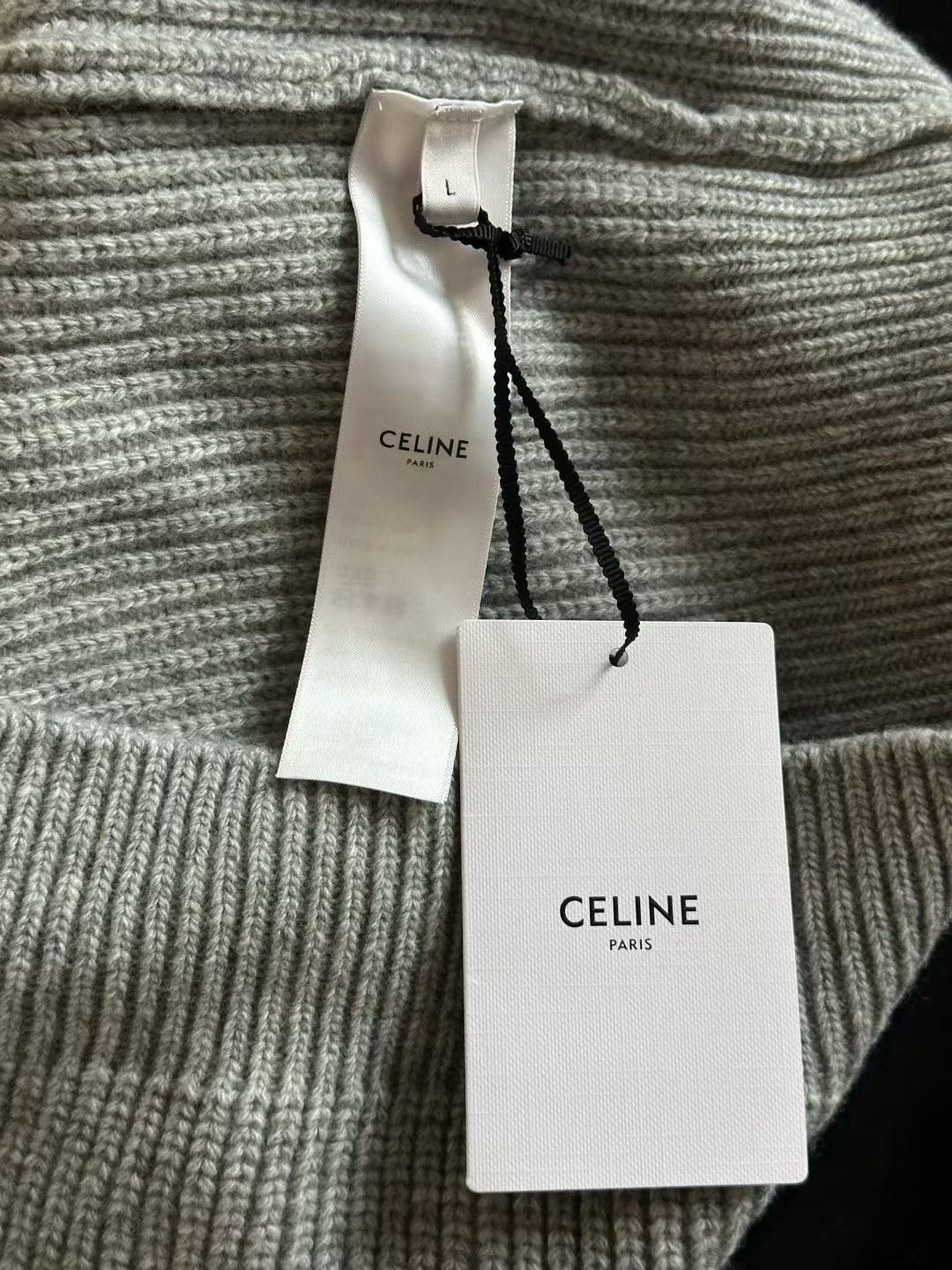 Celine Celine New Gray Triomphe Sweater Size L / US 10 / IT 46 - 4 Thumbnail