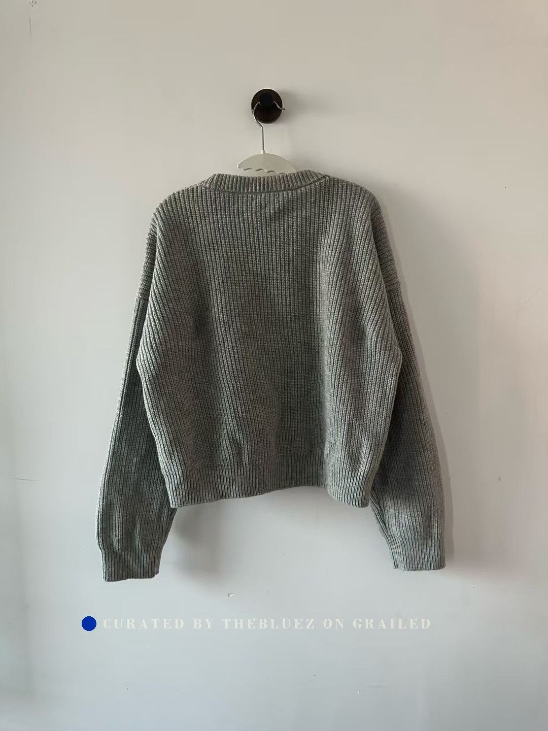 Celine Celine New Gray Triomphe Sweater Size L / US 10 / IT 46 - 2 Thumbnail