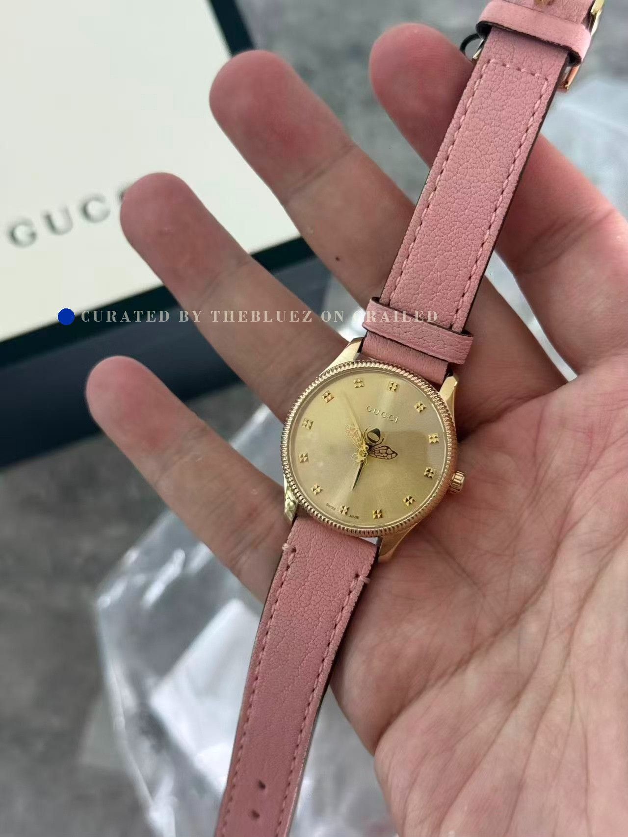 Gucci Gucci Pink Bee Quartz Watch Size ONE SIZE - 3 Thumbnail