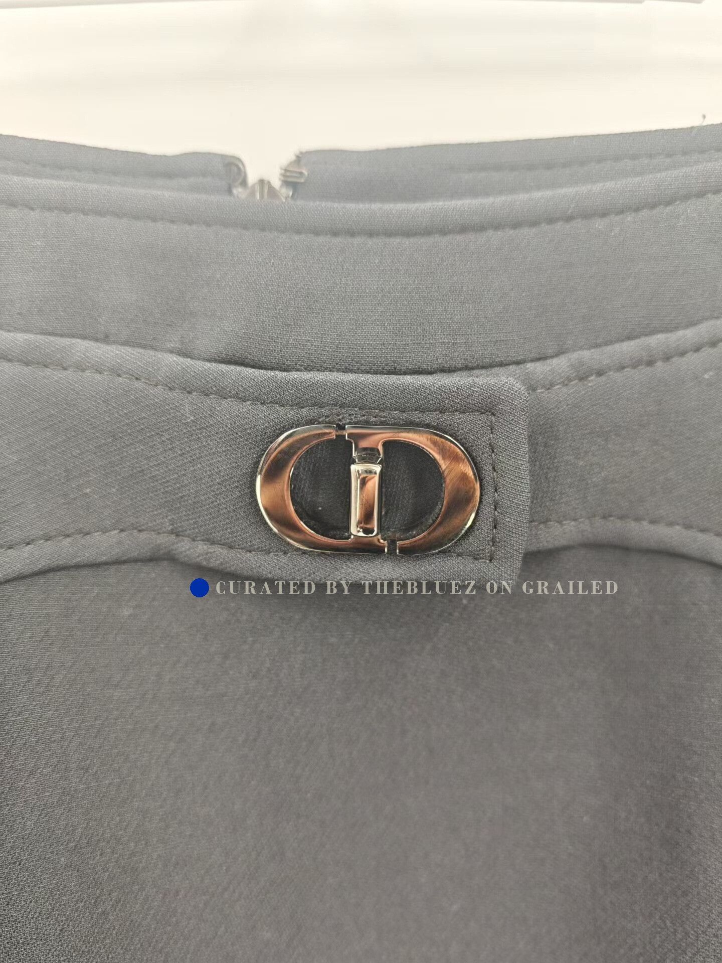 Dior Dior Silk Wool Blend Black CD Buckle Skirt Size 38" / US 16 / IT 52 - 6 Thumbnail