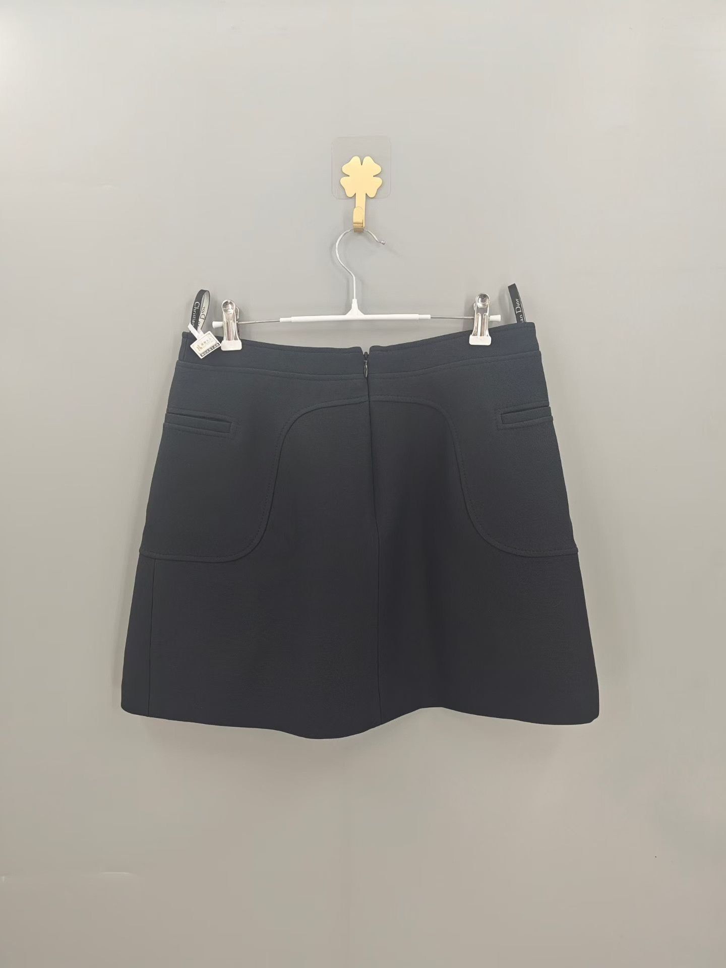 Dior Dior Silk Wool Blend Black CD Buckle Skirt Size 38" / US 16 / IT 52 - 2 Thumbnail
